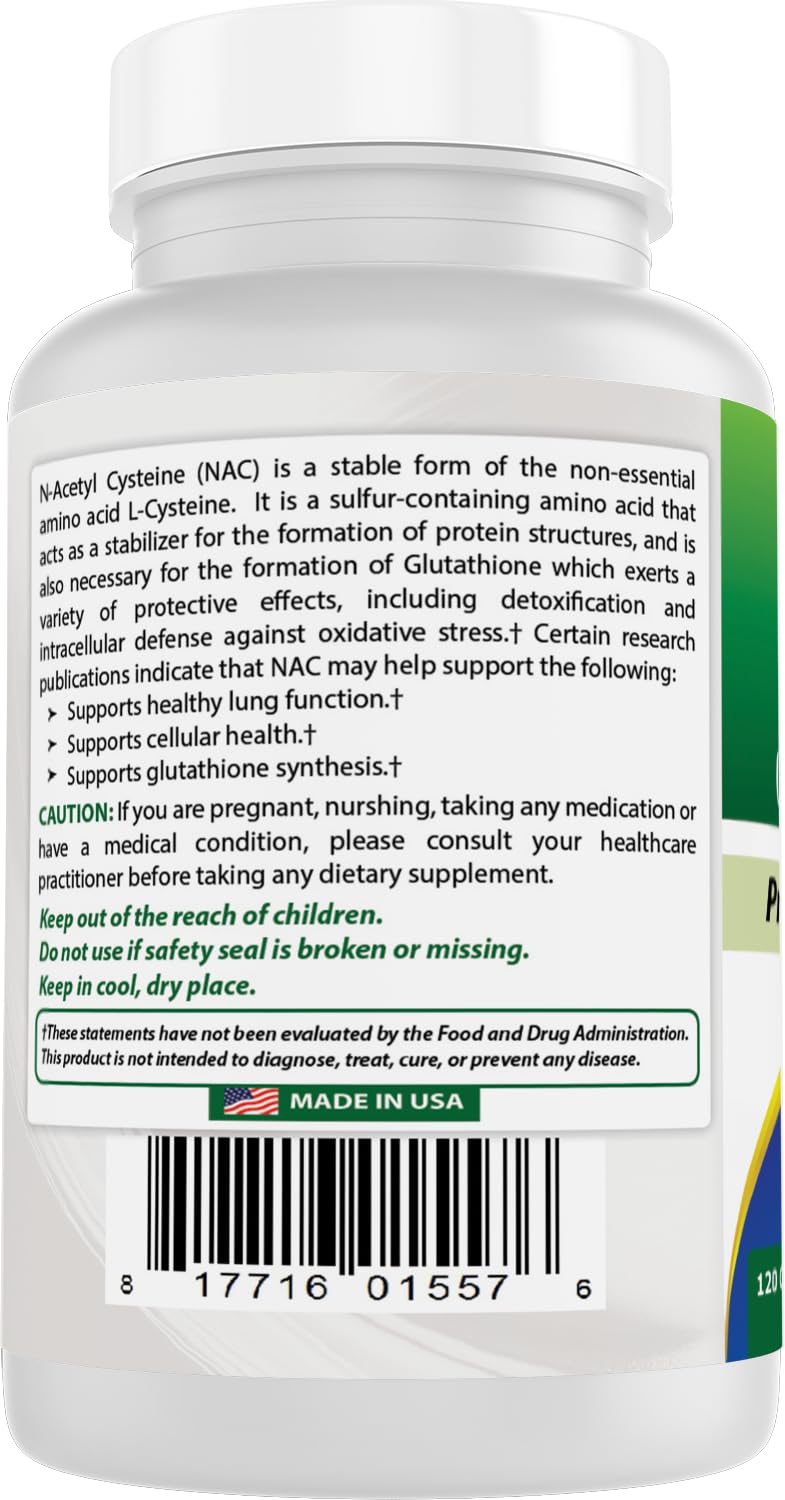 Best Naturals NAC 600 mg โ 120 Capsules (Pack of 2) | N-Acetyl Cysteine