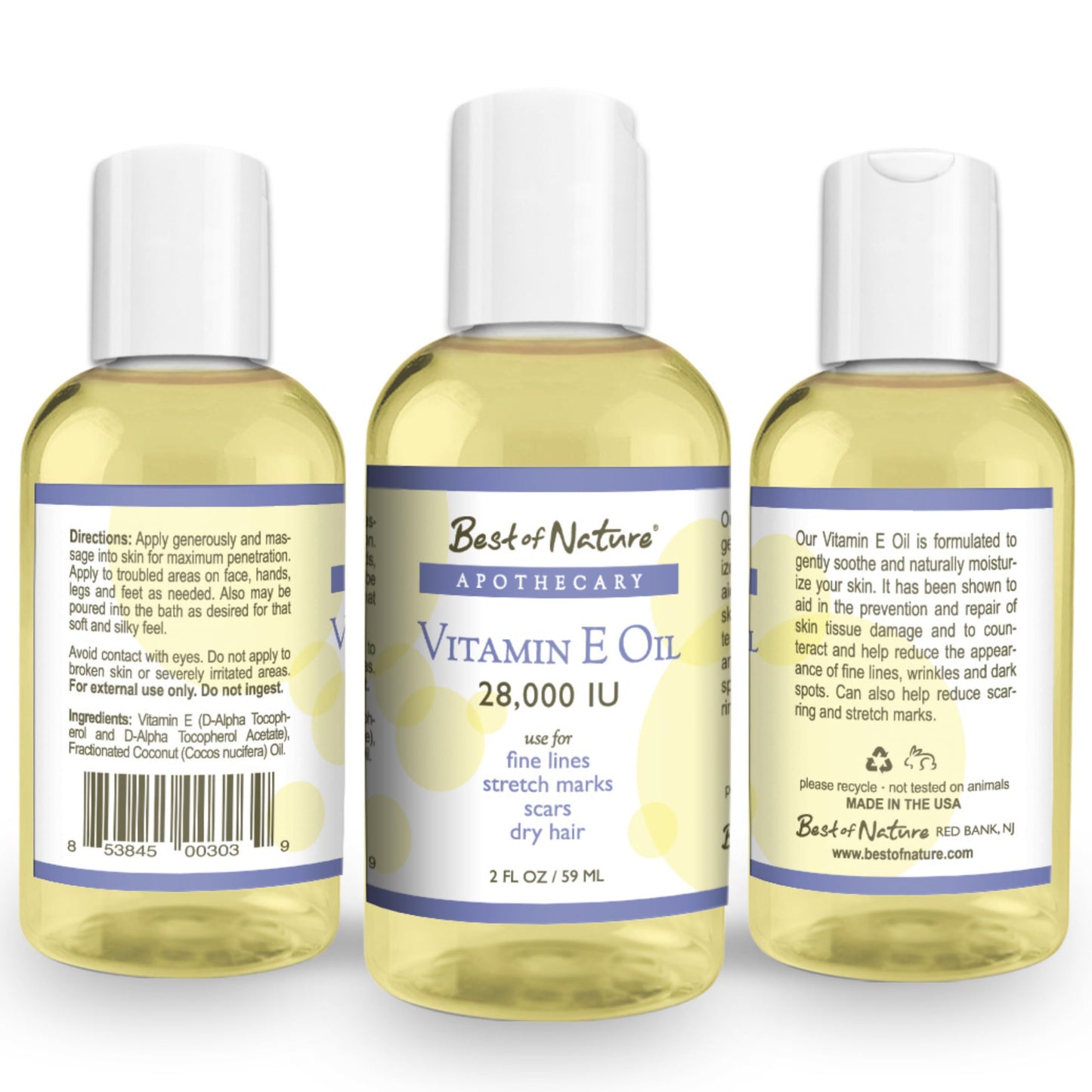 Best of Nature Vitamin E Oil 28,000 IU โ Unscented Coconut Moisturizer