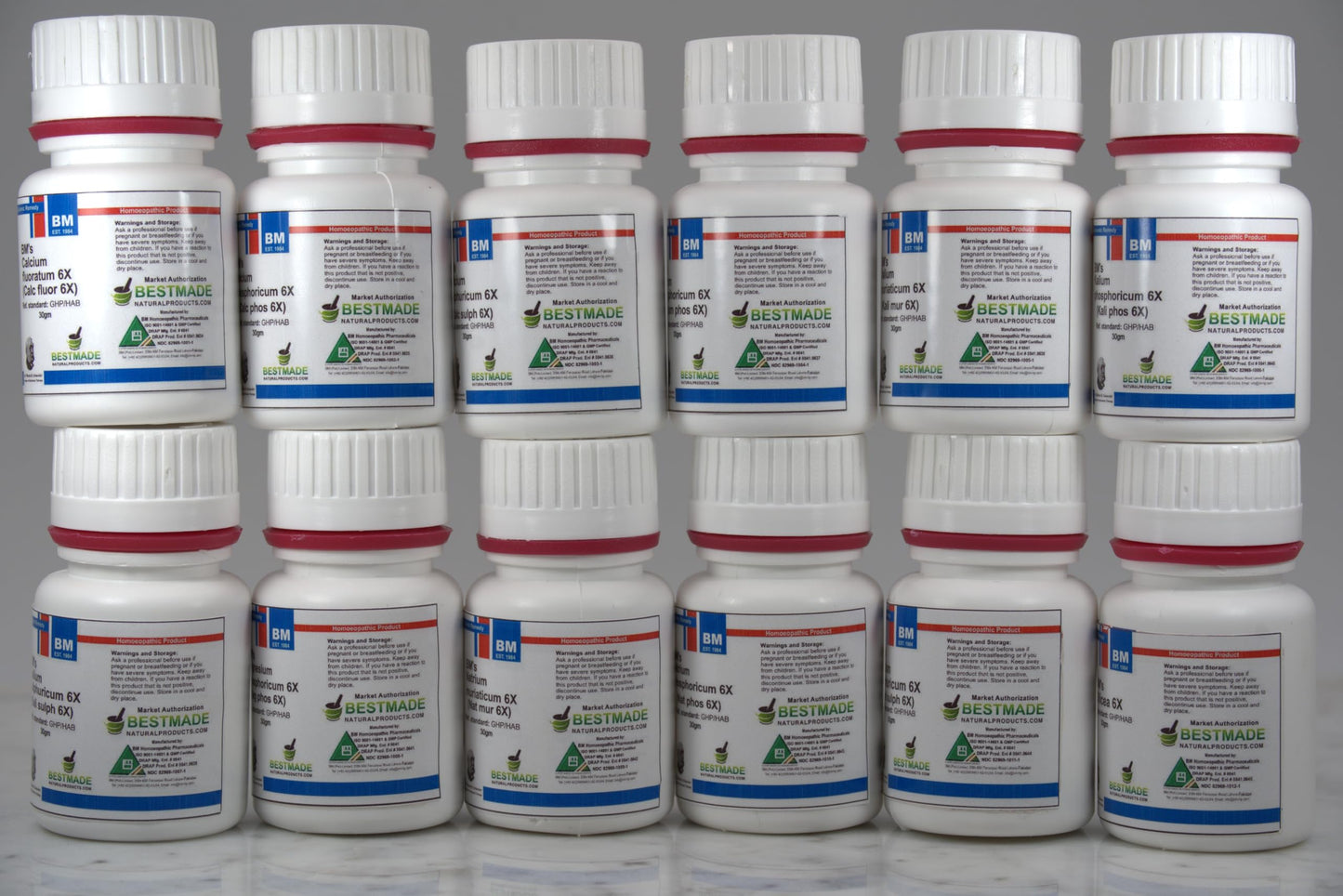 Economy Pack Tissue Cell Salts Kit โ 12 Remedies with Chart | Immune Support