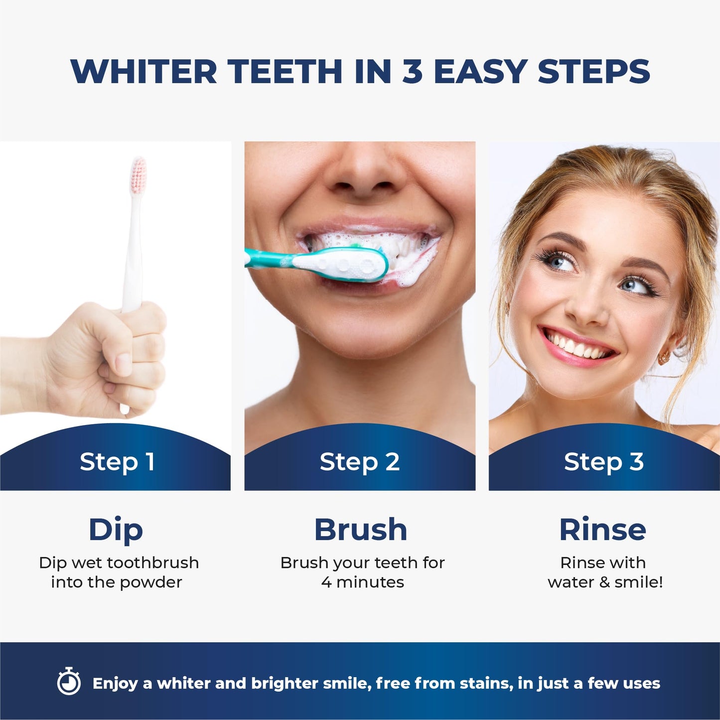 BetterWhite Teeth Whitening Powder โ Hydroxyapatite, Remineralizing, Fluoride-Free (30g)