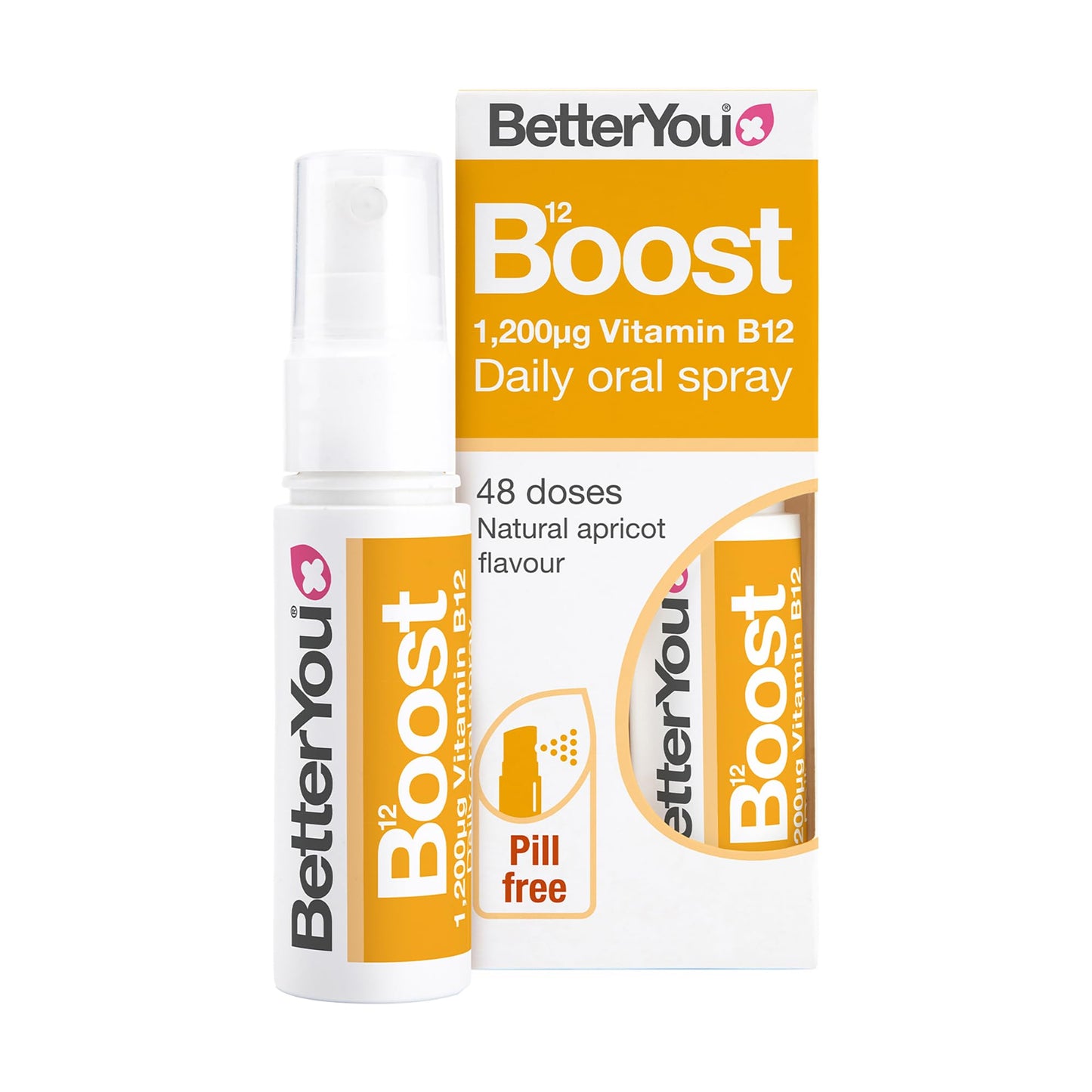 BetterYou Boost Vitamin B12 Oral Spray โ Natural B12 with Green Tea & Chromium (0.85 oz)