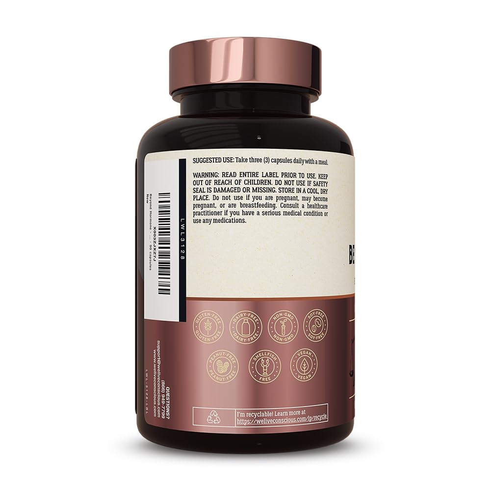 Live Conscious Beyond Hormone โ Menopause & PMS Support (90 Ct) | Metabolism & Estrogen Balance