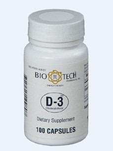 Bio-Tech D3 (Cholecalciferol) 1000 IU โ 100 Caps | Dietary Supplement