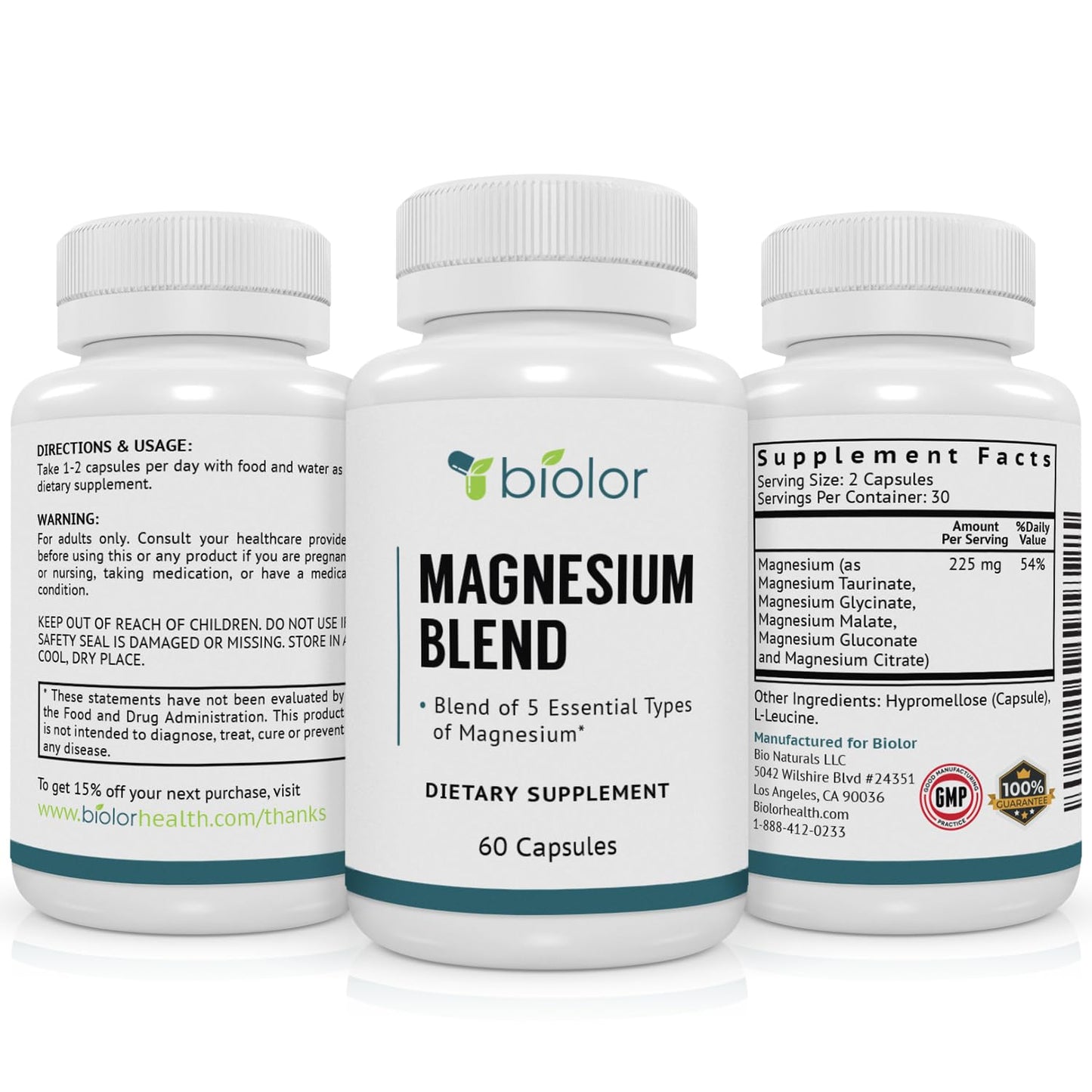Biolor Magnesium Complex โ Full Spectrum, High-Absorption Magnesium Blend