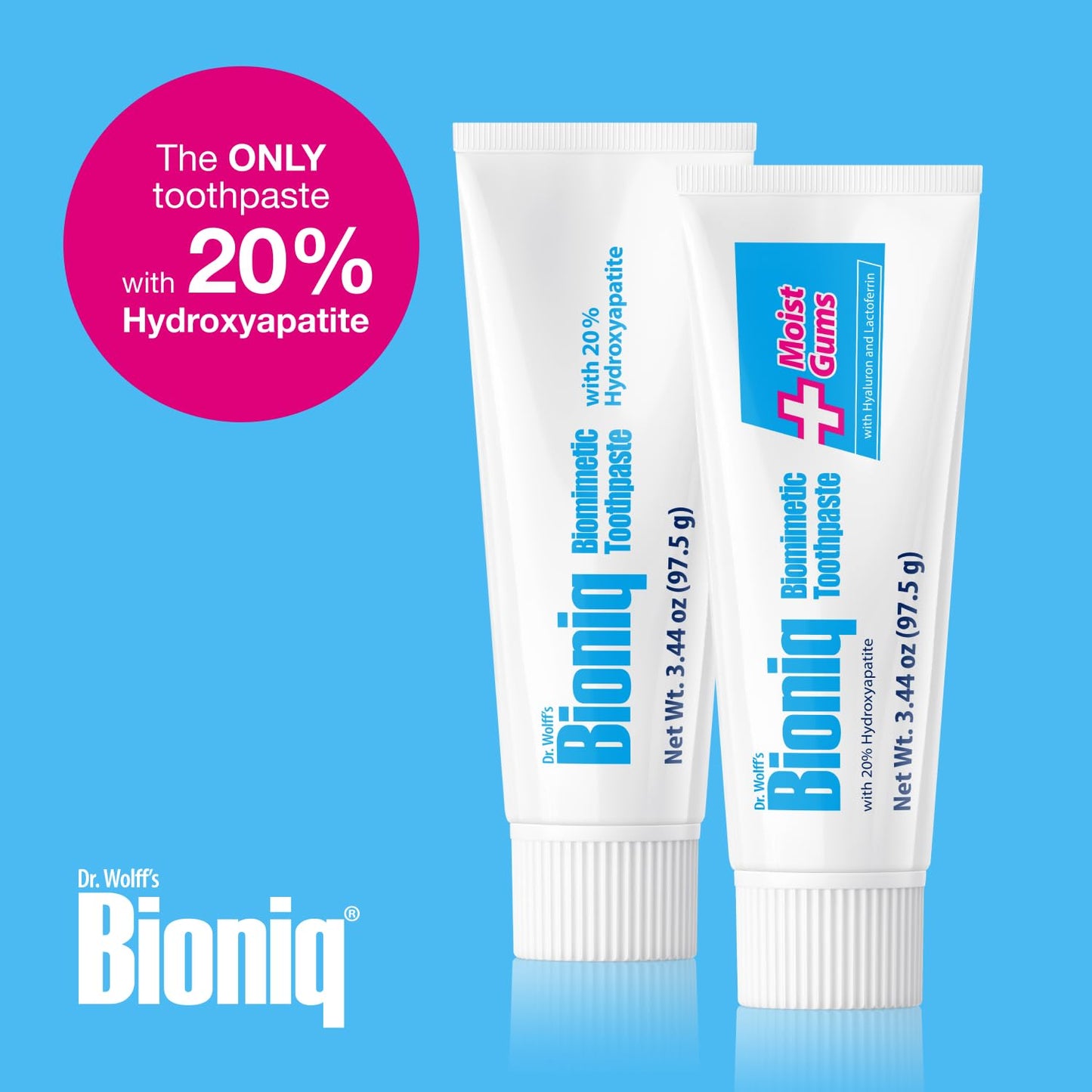 Bioniq Classic Biomimetic Toothpaste โ 20% Hydroxyapatite, Fluoride-Free, Pack of 3