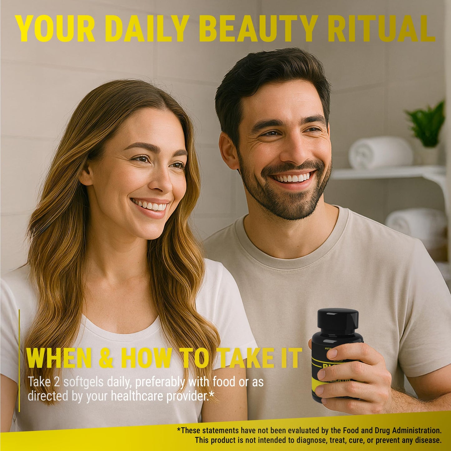 Biotin 10000mcg with Collagen, Keratin & Pumpkin Seed Oil โ Hair, Skin & Nails Support | For Women & Men