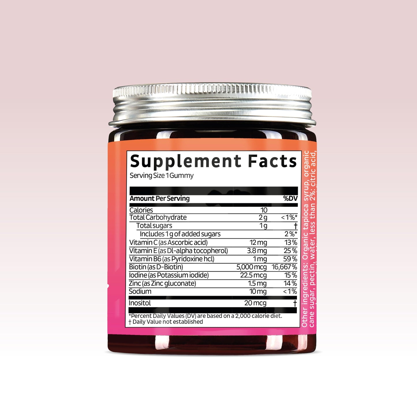 Biotin Gummies for Hair, Skin & Nails โ 5,000 mcg Vegan Vitamins (30 Gummies)