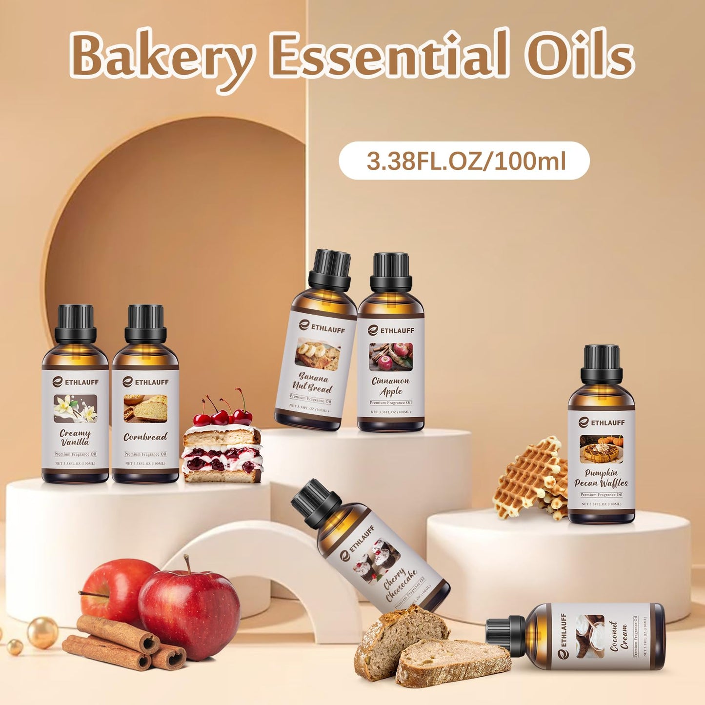Birthday Cake Essential Oil โ Cherry Cheesecake Fragrance Oil 100ml | Diffusers, Candles, Soap, Bath Bombs | 3.38 FL OZ