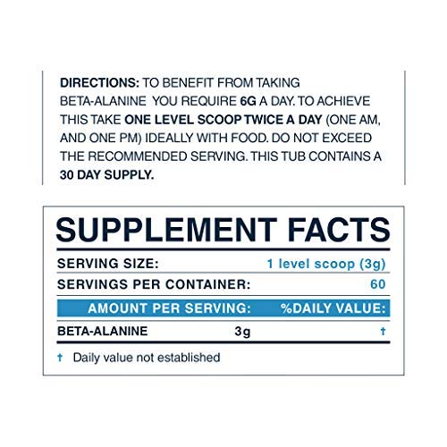 Blonyx Beta-Alanine Supplement โ Enhance Muscular Endurance & Work Capacity | 6g Daily Dose