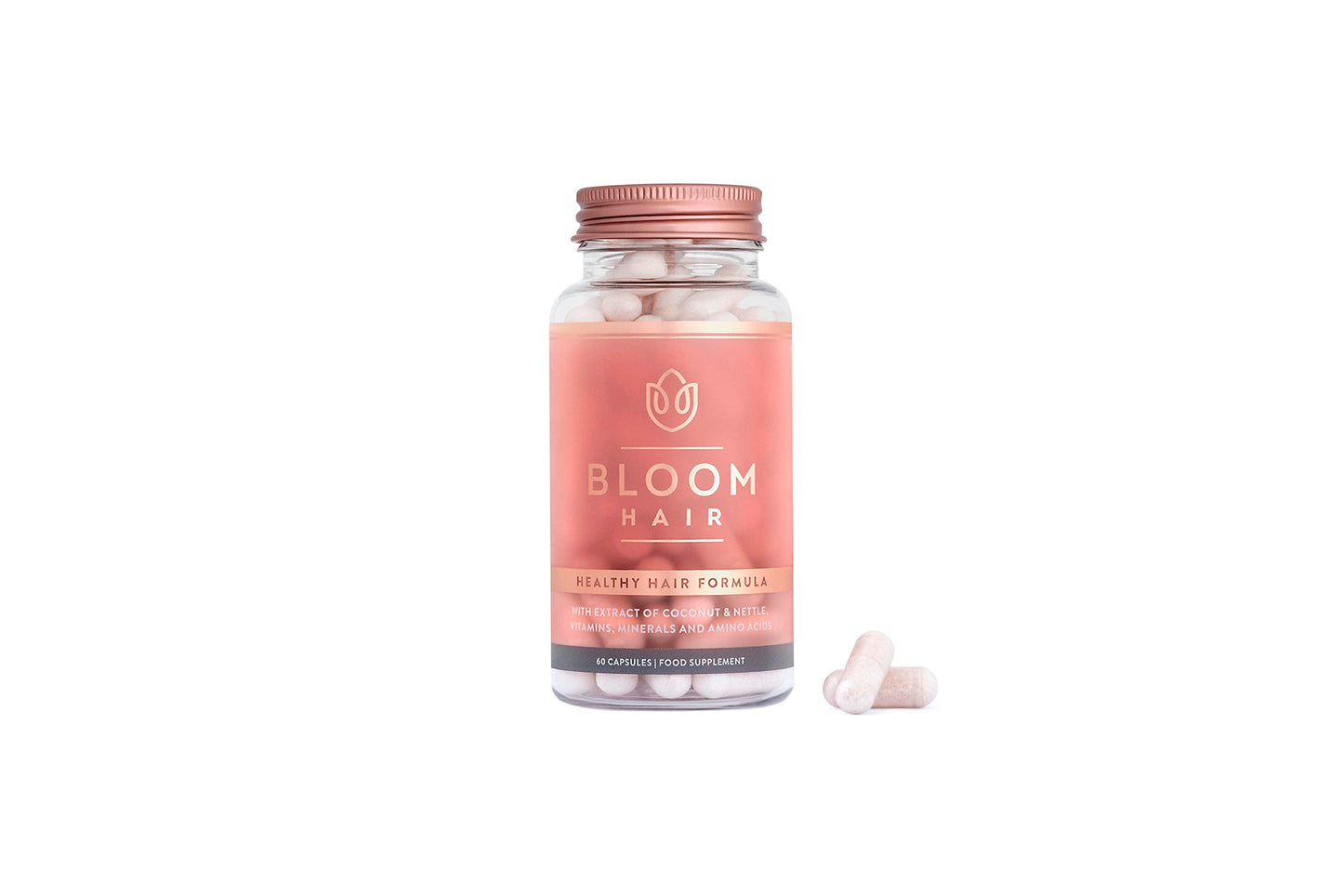 Bloom Hair Capsules โ Biotin 250 mcg Hair Growth Vitamins for Women