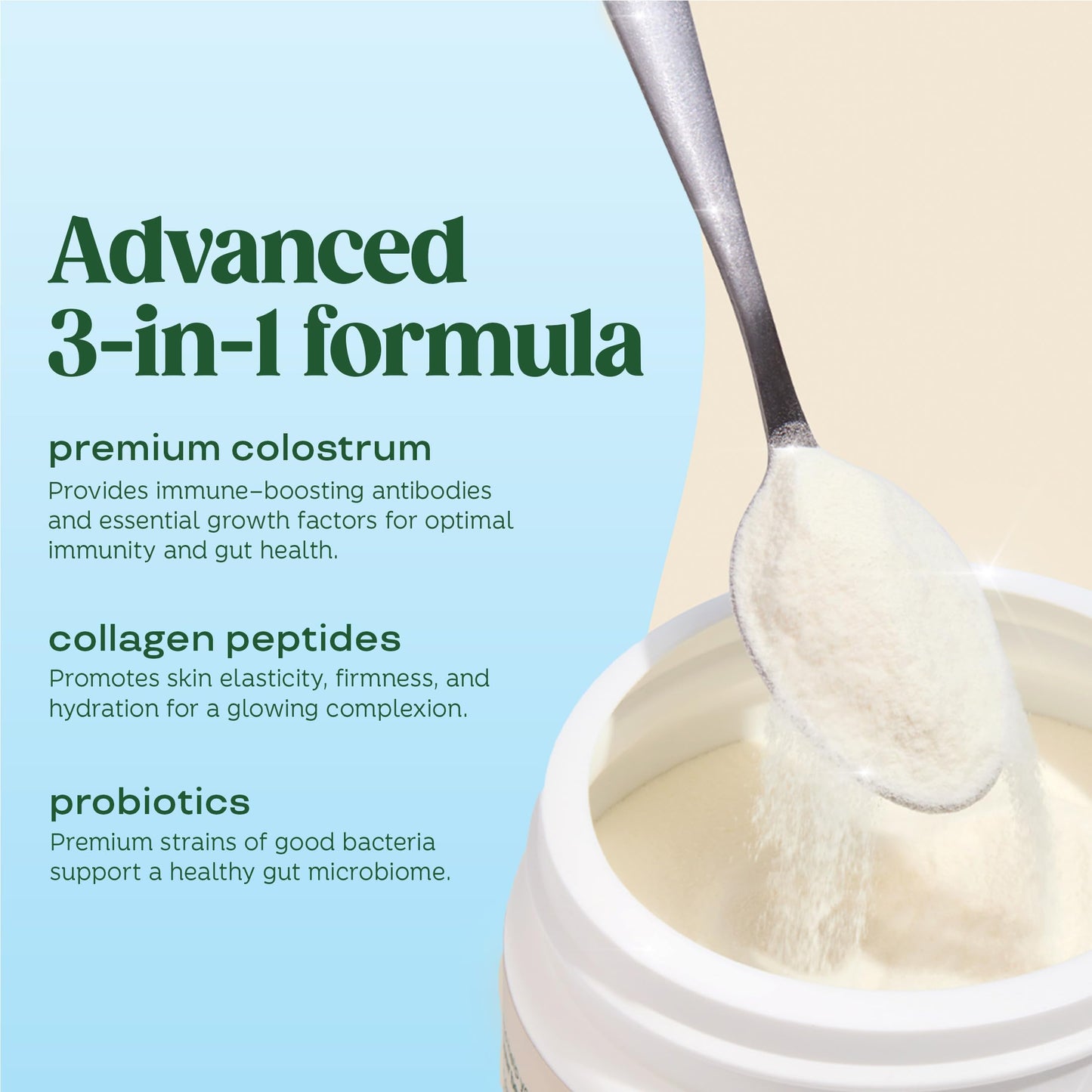 Bloom Nutrition Bovine Colostrum Powder with Vitamin B12 | Gut Health, Immunity & Beauty โ Unflavored, 25 Servings