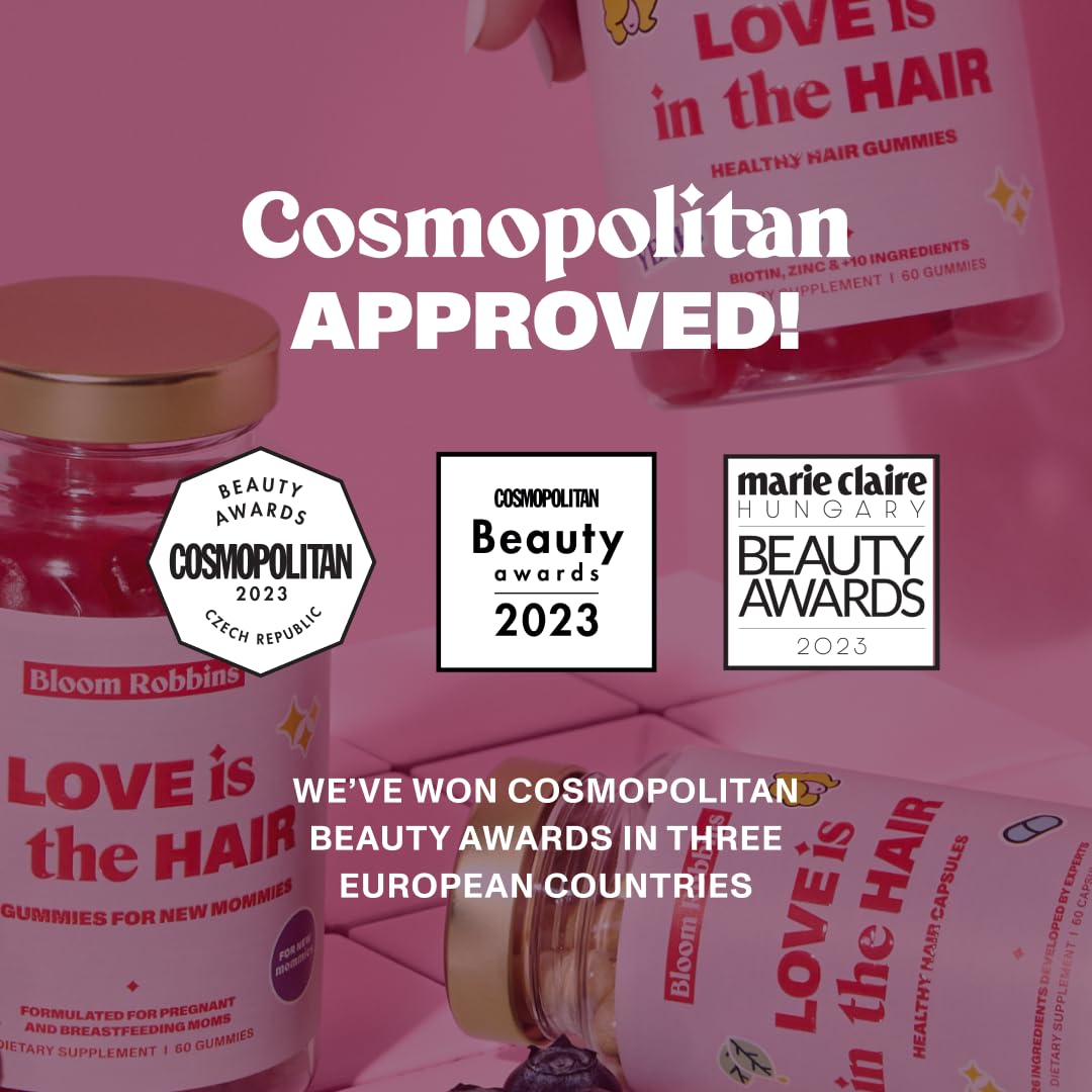 Bloom Robbins 60 Hair Gummies โ Faster Hair Growth Vitamins for Women, 5000 mcg Biotin