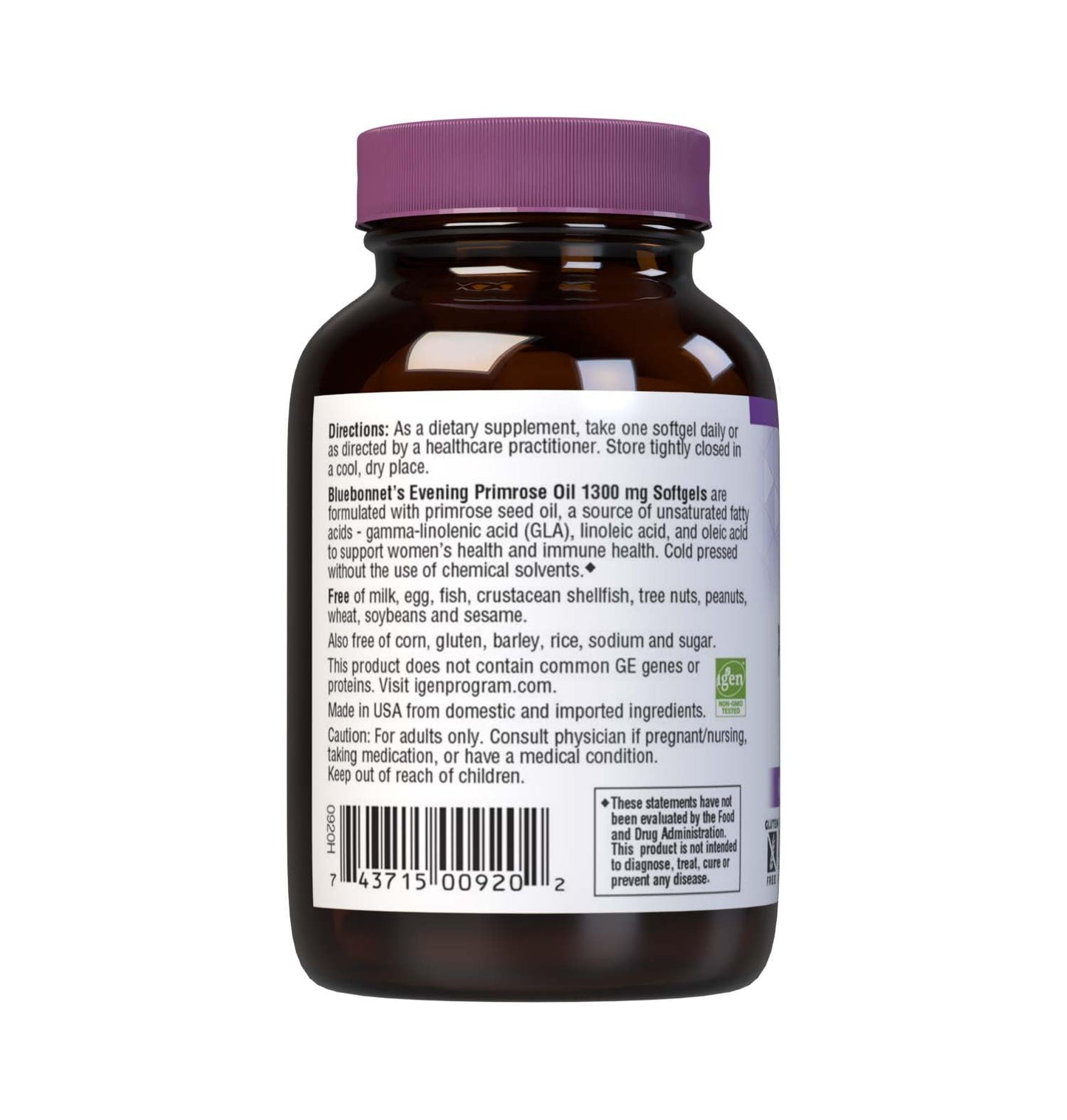 BlueBonnet Evening Primrose Oil 1300mg Softgels for Women โ 90 Softgels, GLA, Non-GMO, Gluten-Free, Soy-Free, Dairy-Free