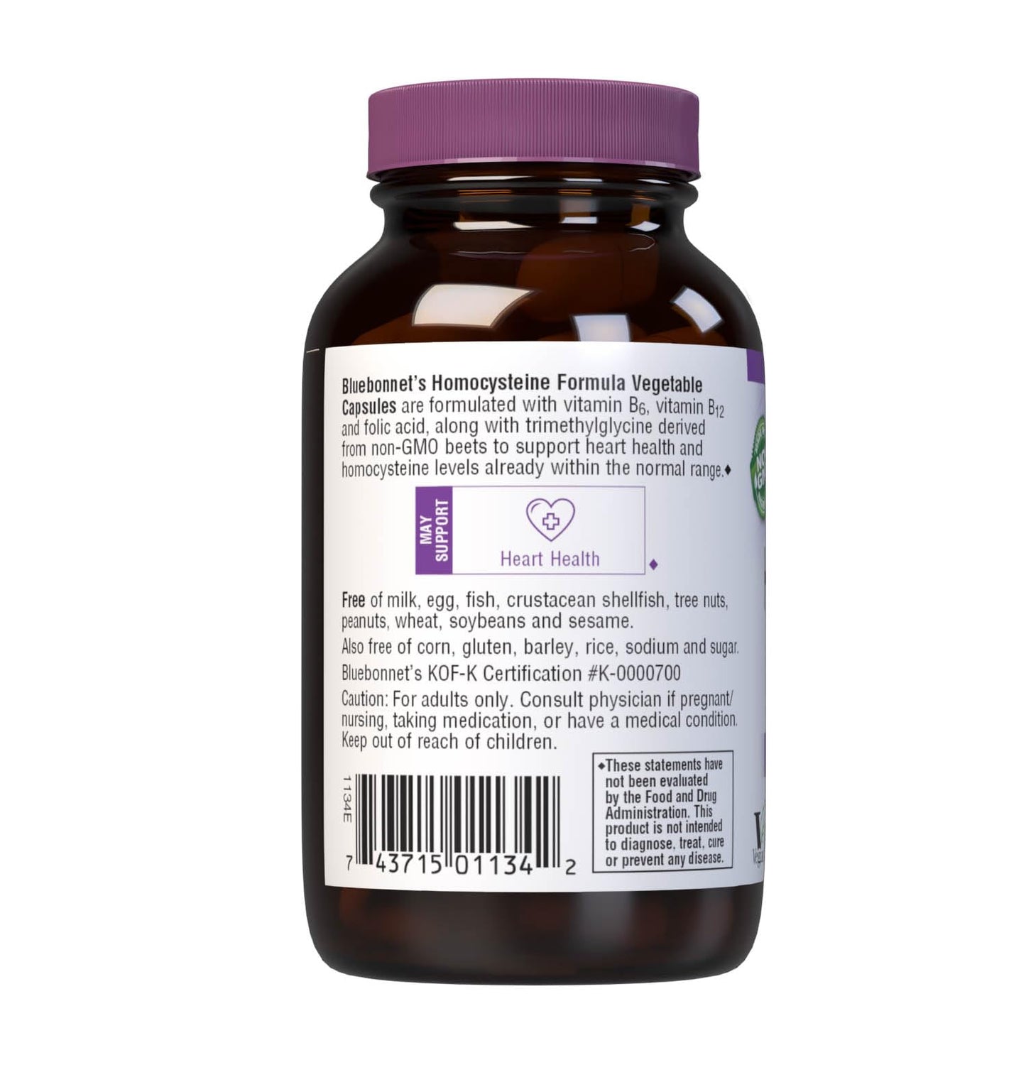 BlueBonnet Homocysteine Formula Supplement, 60 Count โ Vegan & Non-GMO