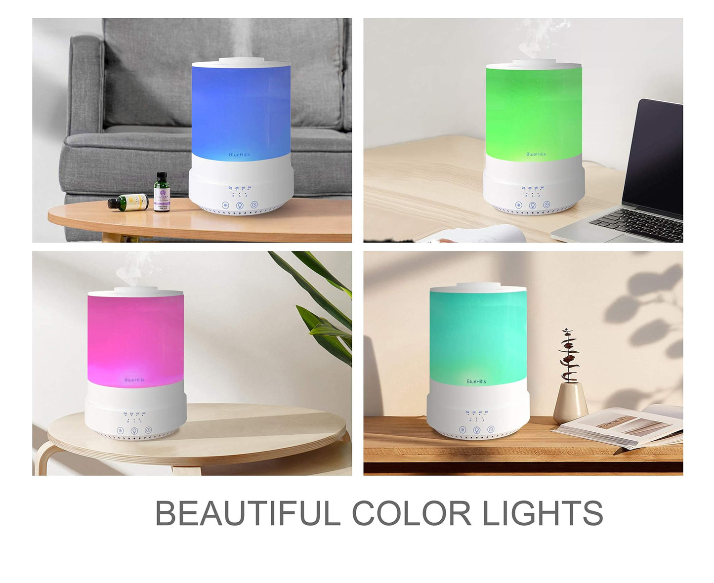 BlueHills 2500ml XL Essential Oil Diffuser โ Large 2.5L Humidifier (White)