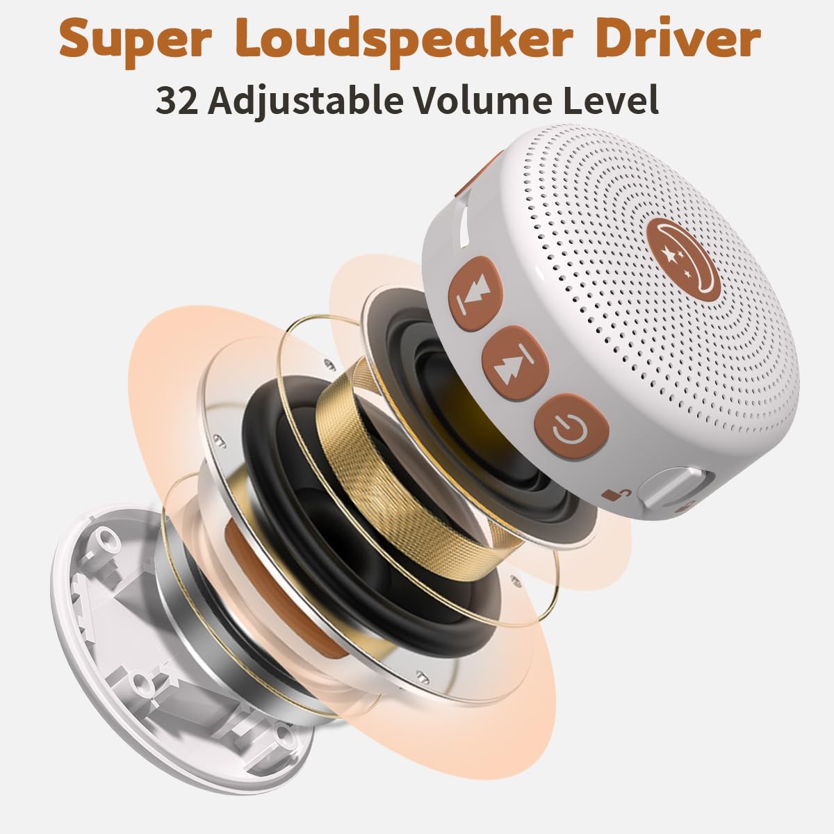 BodyHush Mini Shushing Sound Machine โ Portable White Noise & Brown Noise with 30 Soothing Sounds