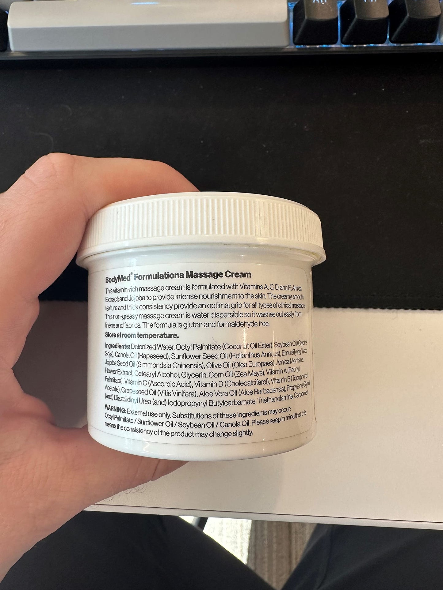 BodyMed Formulations Massage Cream 4 oz โ Fragrance-Free, Arnica & Jojoba, Leaping Bunny Certified