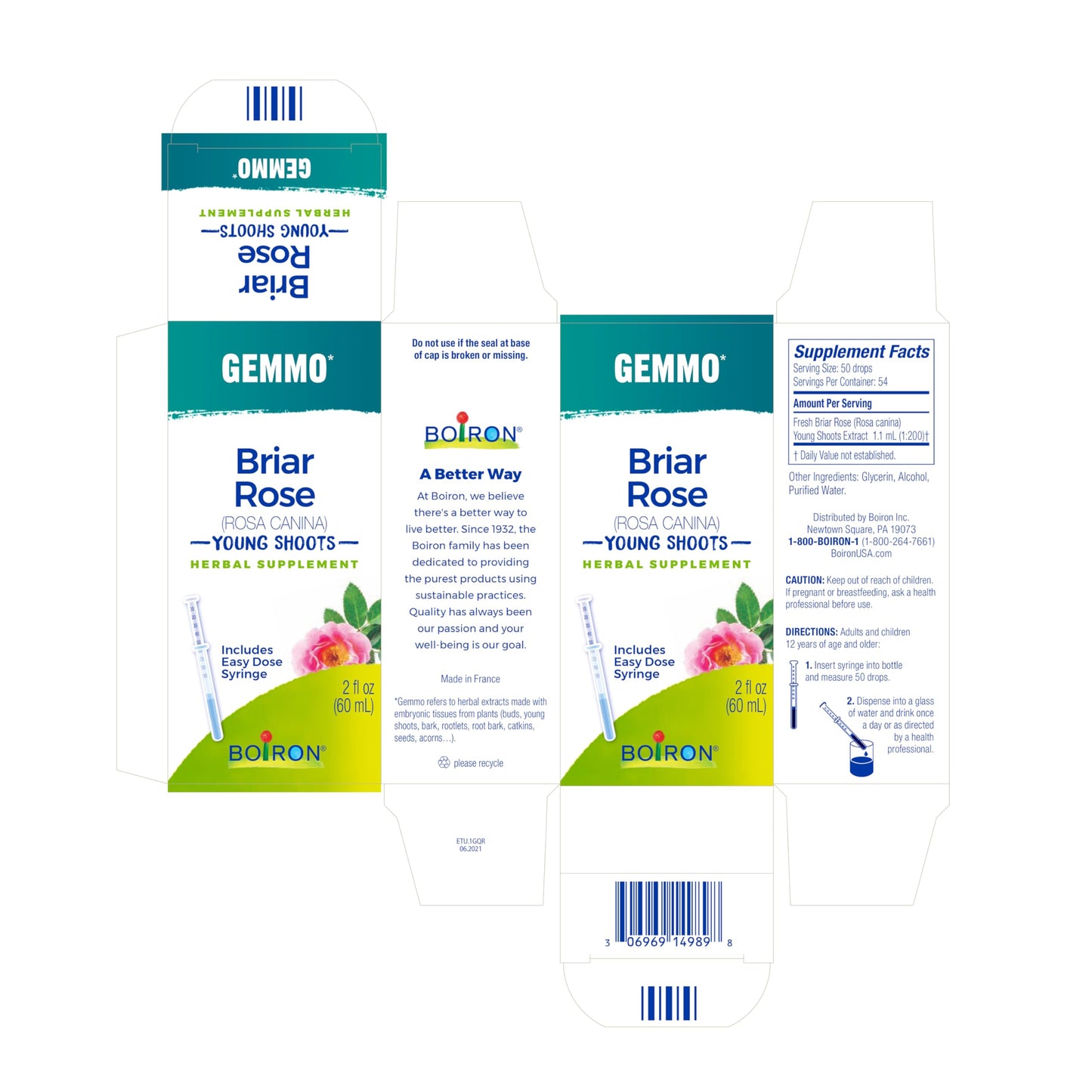 Boiron Briar Rose: Young Shoots Herbal Supplement โ 2 oz