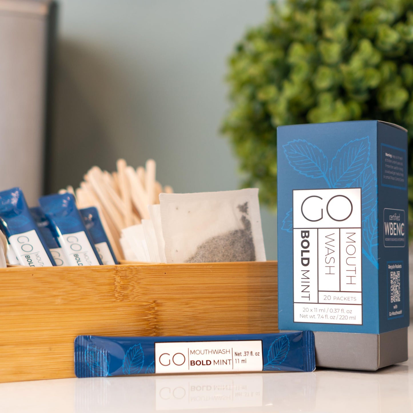 Bold Mint GO Travel Mouthwash Packets โ Individual Mini Mouthwash for Fresh Breath โ TSA-Approved Travel Size