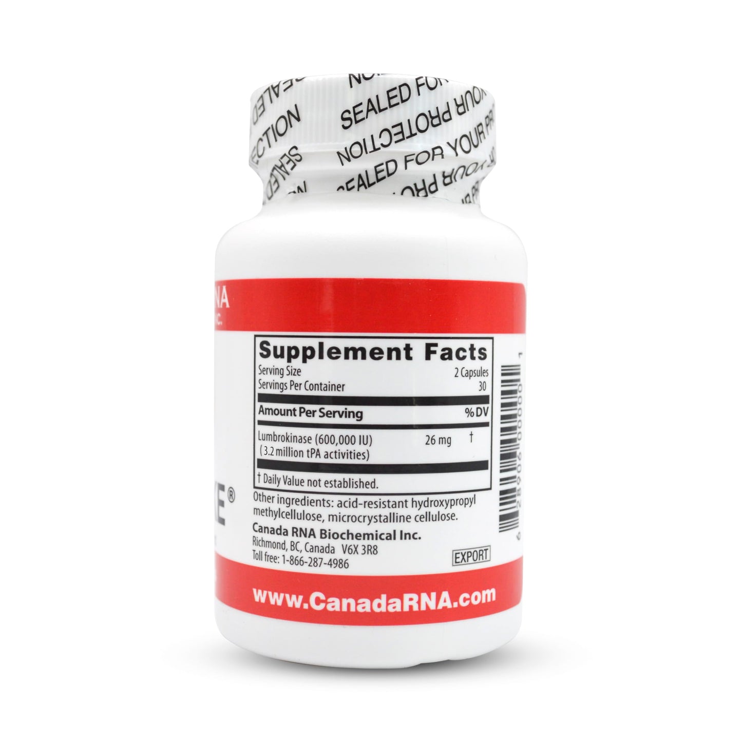 Boluoke Canada RNA Lumbrokinase 60 Capsules โ Circulation Support