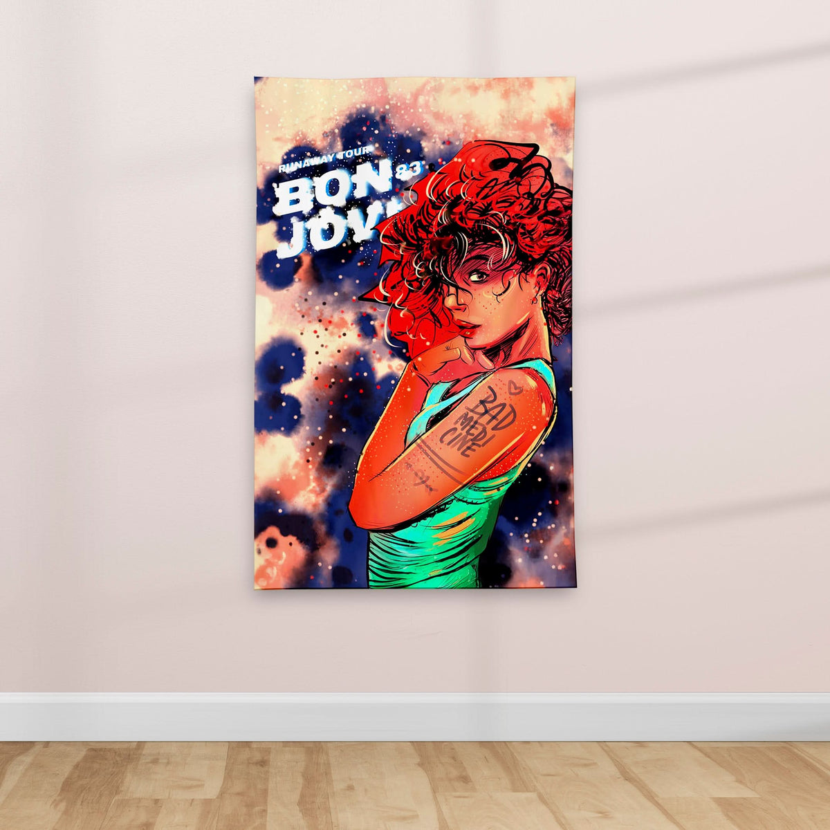 1980's Retro American Rock Music poster - Textile Poster
