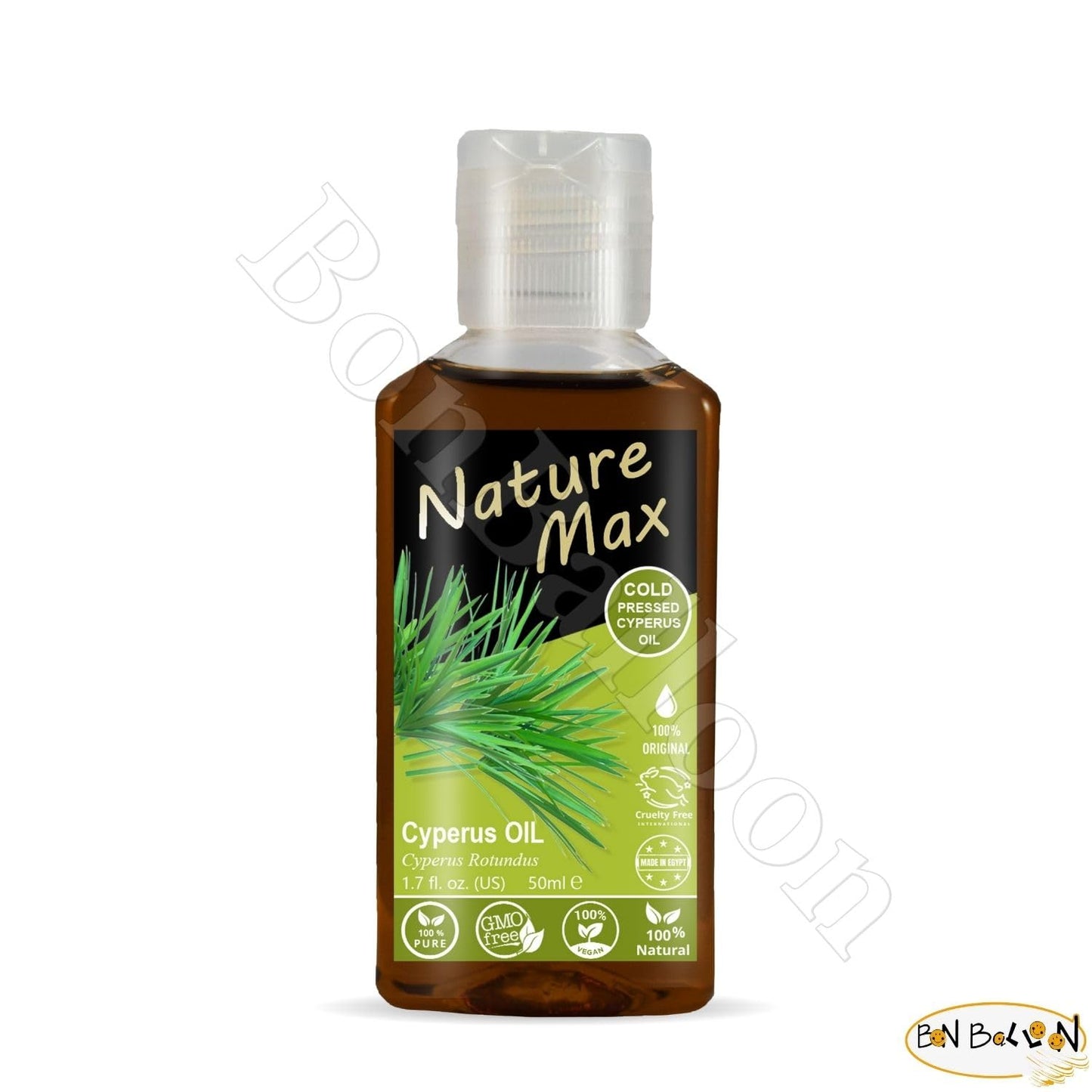 Bonballoon Nature Max Cyperus Oil β Natural Cold-Pressed Egyptian Skin Care Oil, Halal & Non-GMO (50 ml)