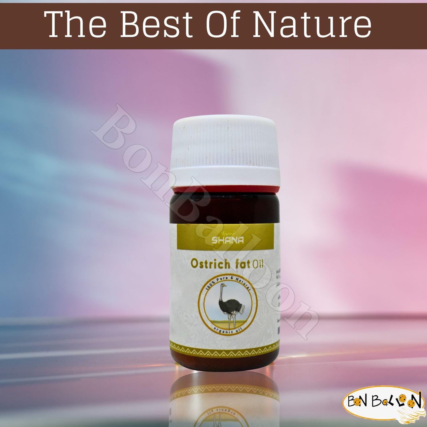 Bonballoon Shana Ostrich Oil โ Cold-Pressed Pure Ostrich Oil (30 ml) for Skin, Hair & Food | Kosher Halal