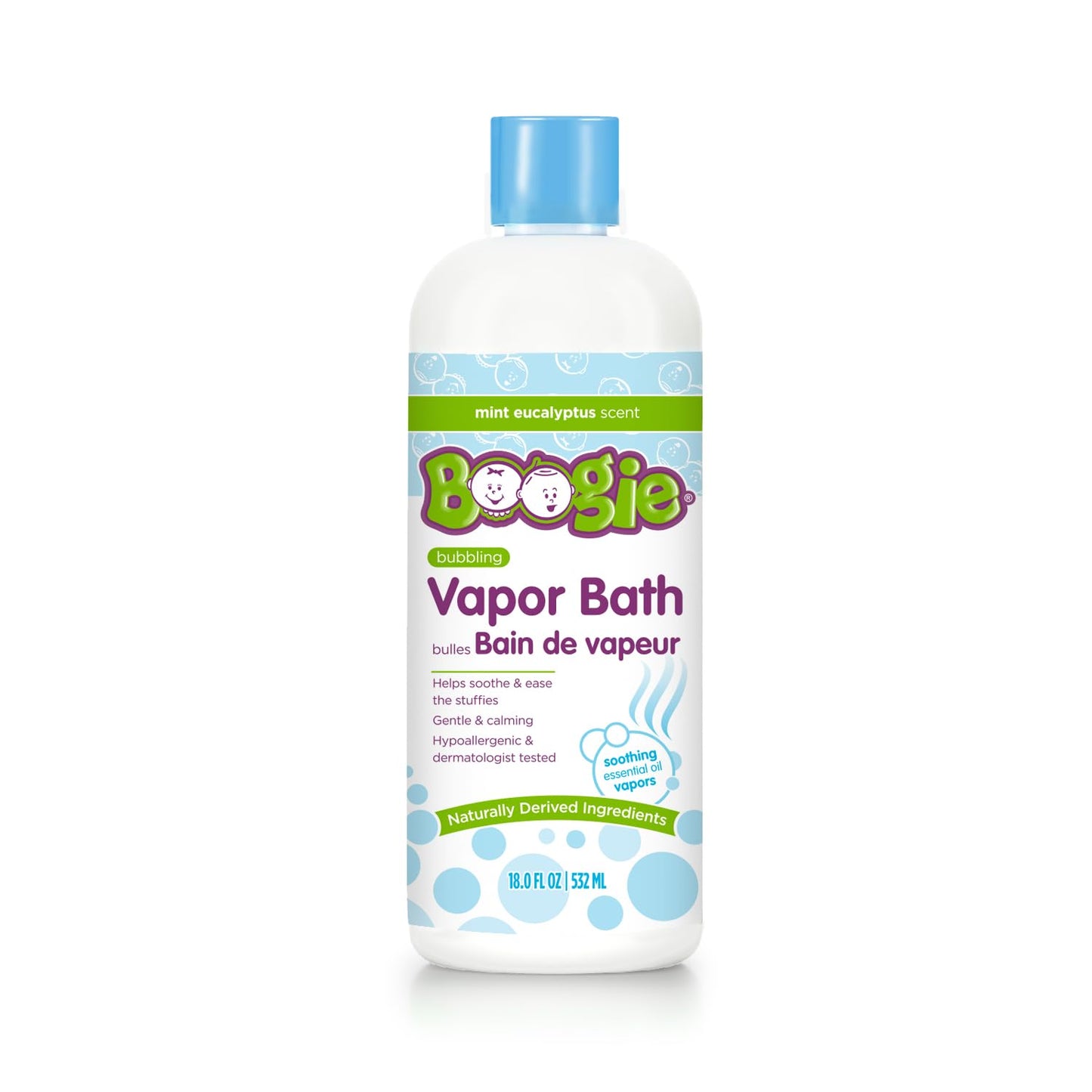 Boogie Kids Botanical Bubble Bath โ Soothing Vapor, Mint Eucalyptus, 18 oz