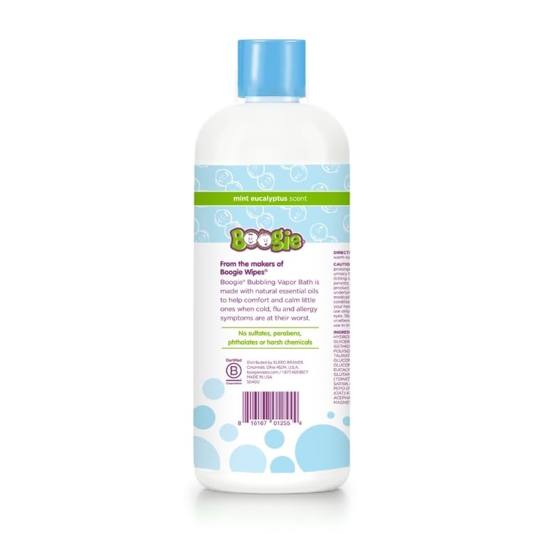 Boogie Kids Botanical Bubble Bath โ Soothing Vapor with Plant & Oat Extracts (18 oz, 2 Pack)