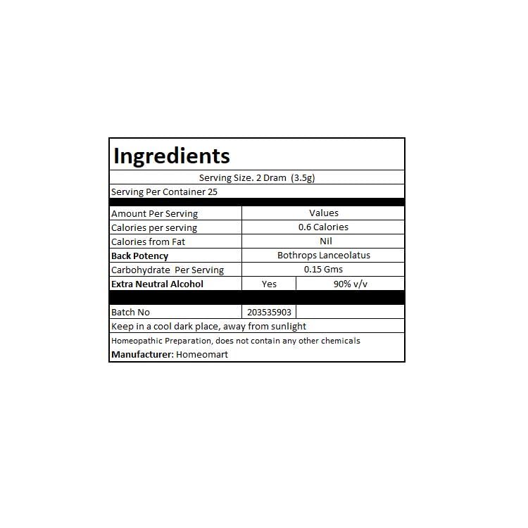 Bothrops Lanceolatus Homeopathy Pellets 30C Potency โ Pack of 3 | HomeoMart