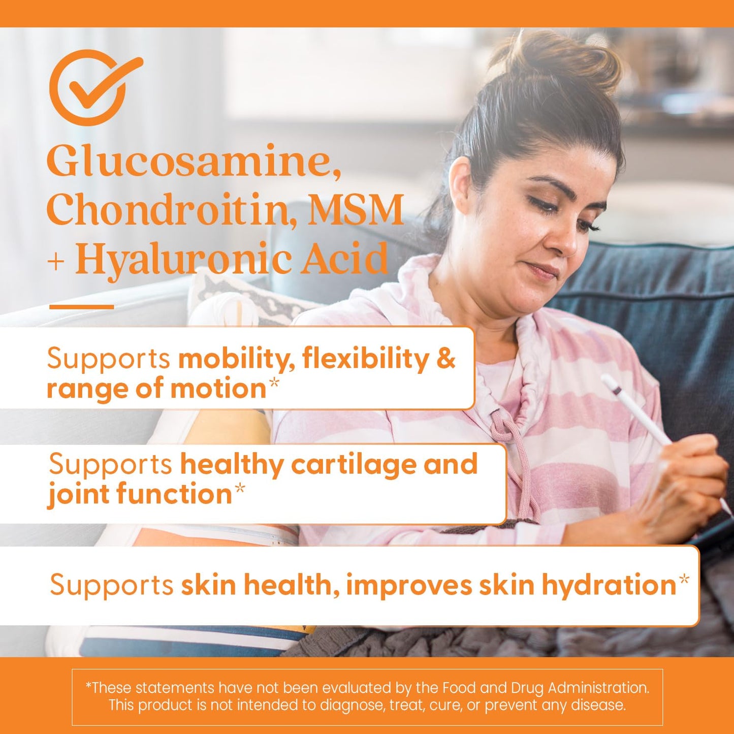 Doctor's Best Glucosamine Chondroitin MSM + Hyaluronic Acid with OptiMSM Featuring Biocell Collagen, 150 Caps | Joint Health & Beauty Support