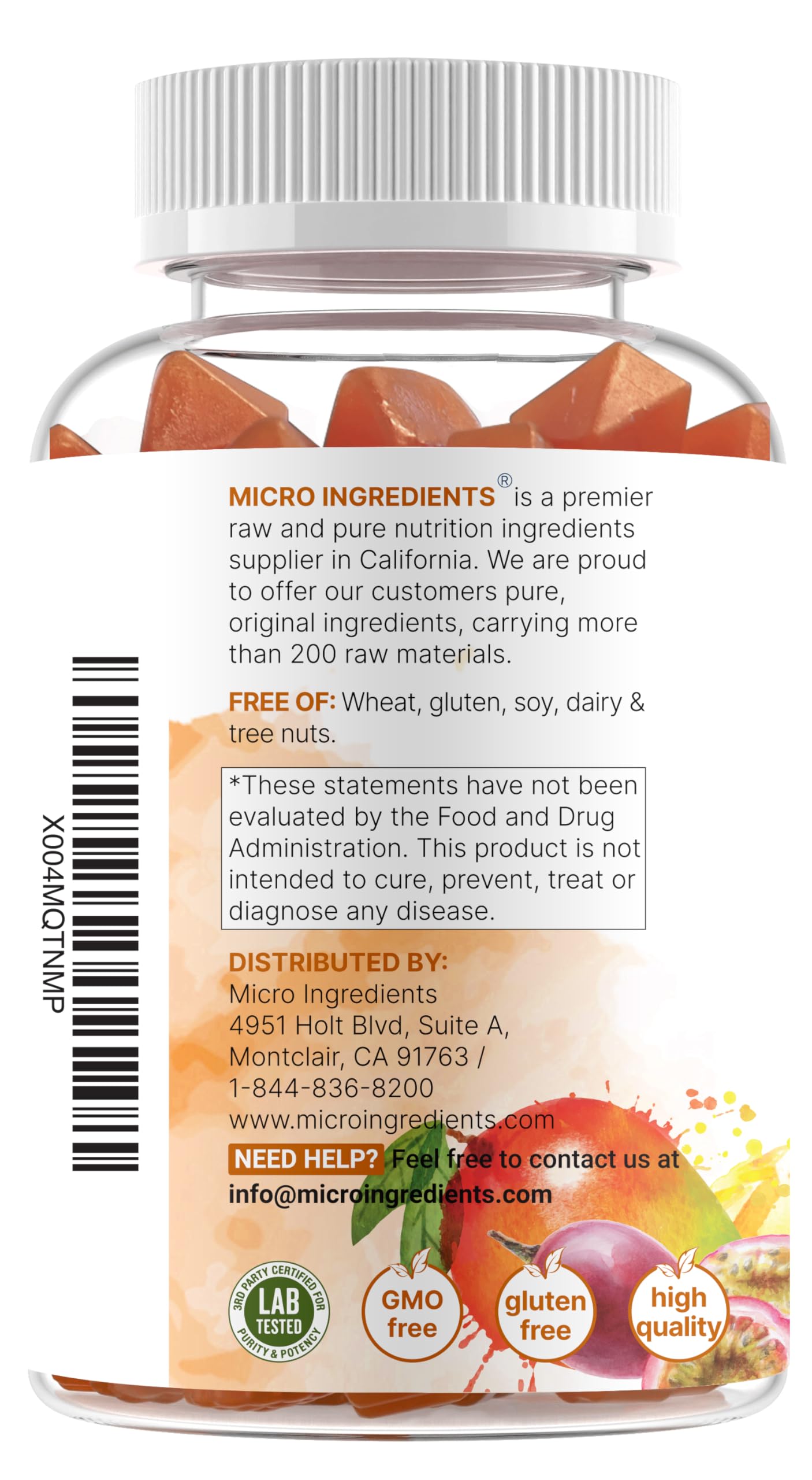 Micro Ingredients KSM-66 Ashwagandha Gummies 300mg โ 120 Count | Sugar Free Mango Passion Fruit | Non-GMO