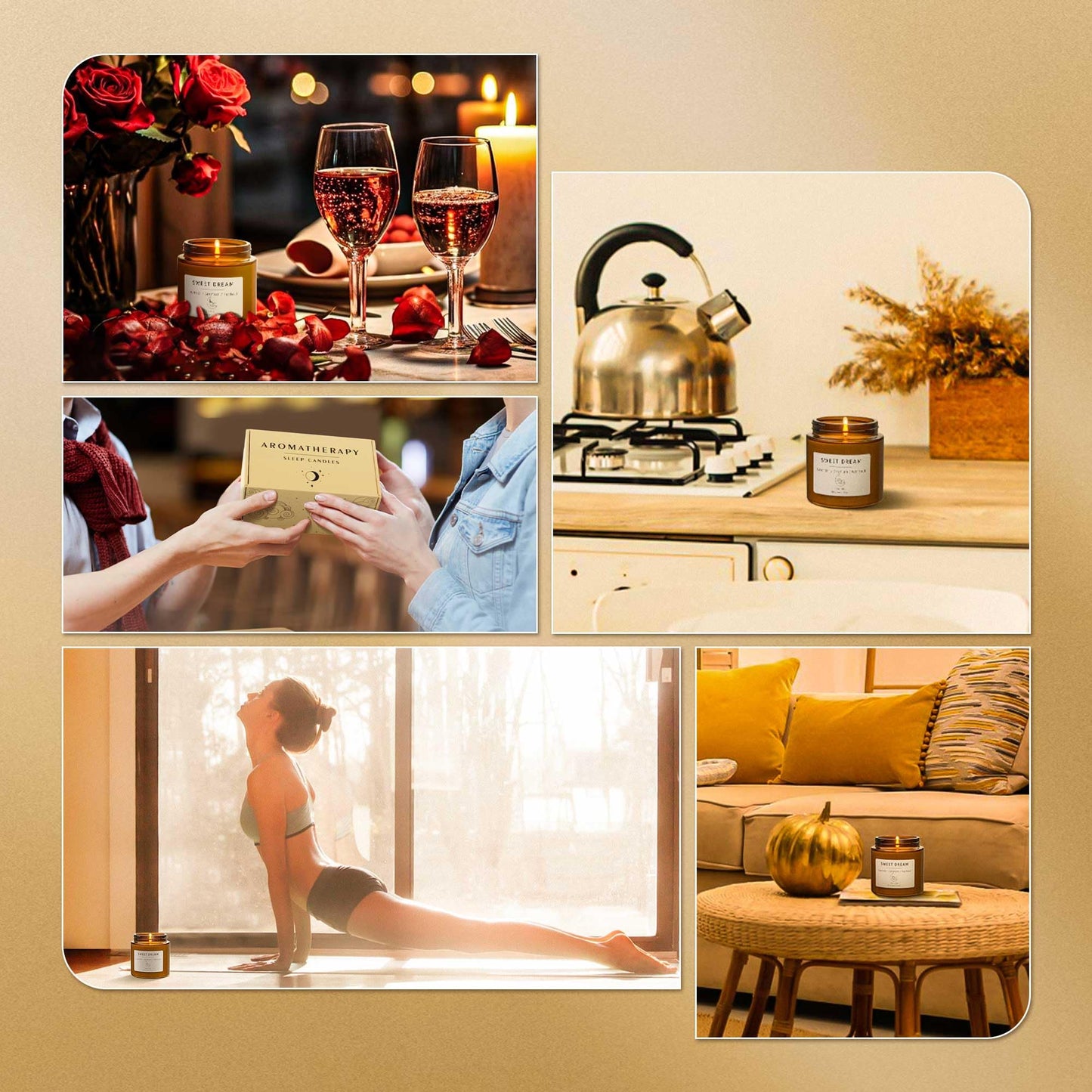 BOYUJK Scented Candles โ Sleep & Stress Relief Candle Set | Gifts for Women & Men
