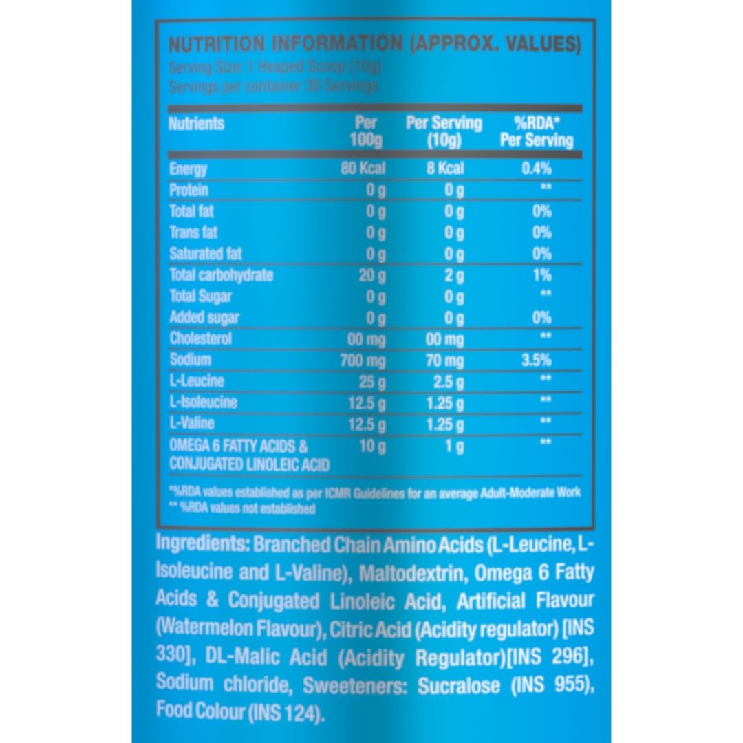BPI Sports Best BCAA Powder โ Watermelon Ice, 30 Servings | Muscle Recovery & Hydration