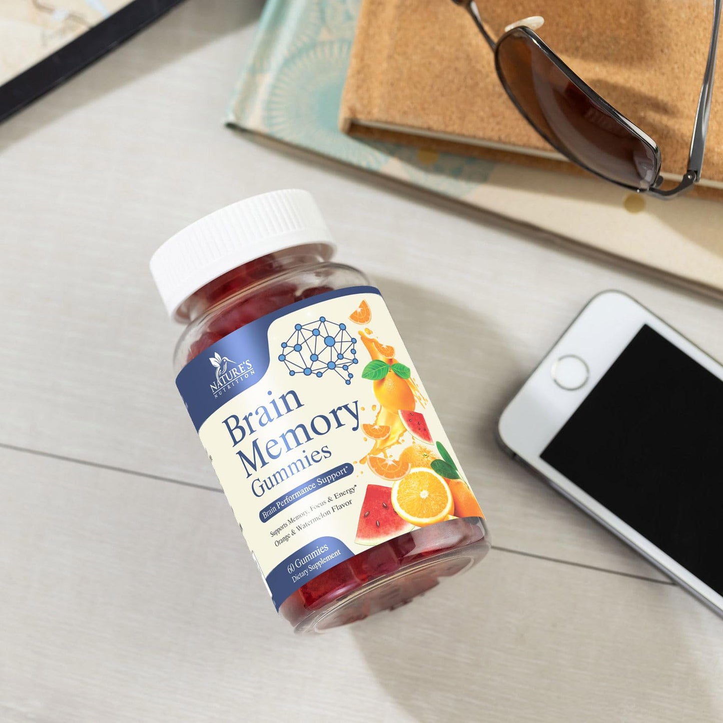 Brain Gummies for Memory & Focus โ Phosphatidylserine, B6 & B12 (60 Gummies)
