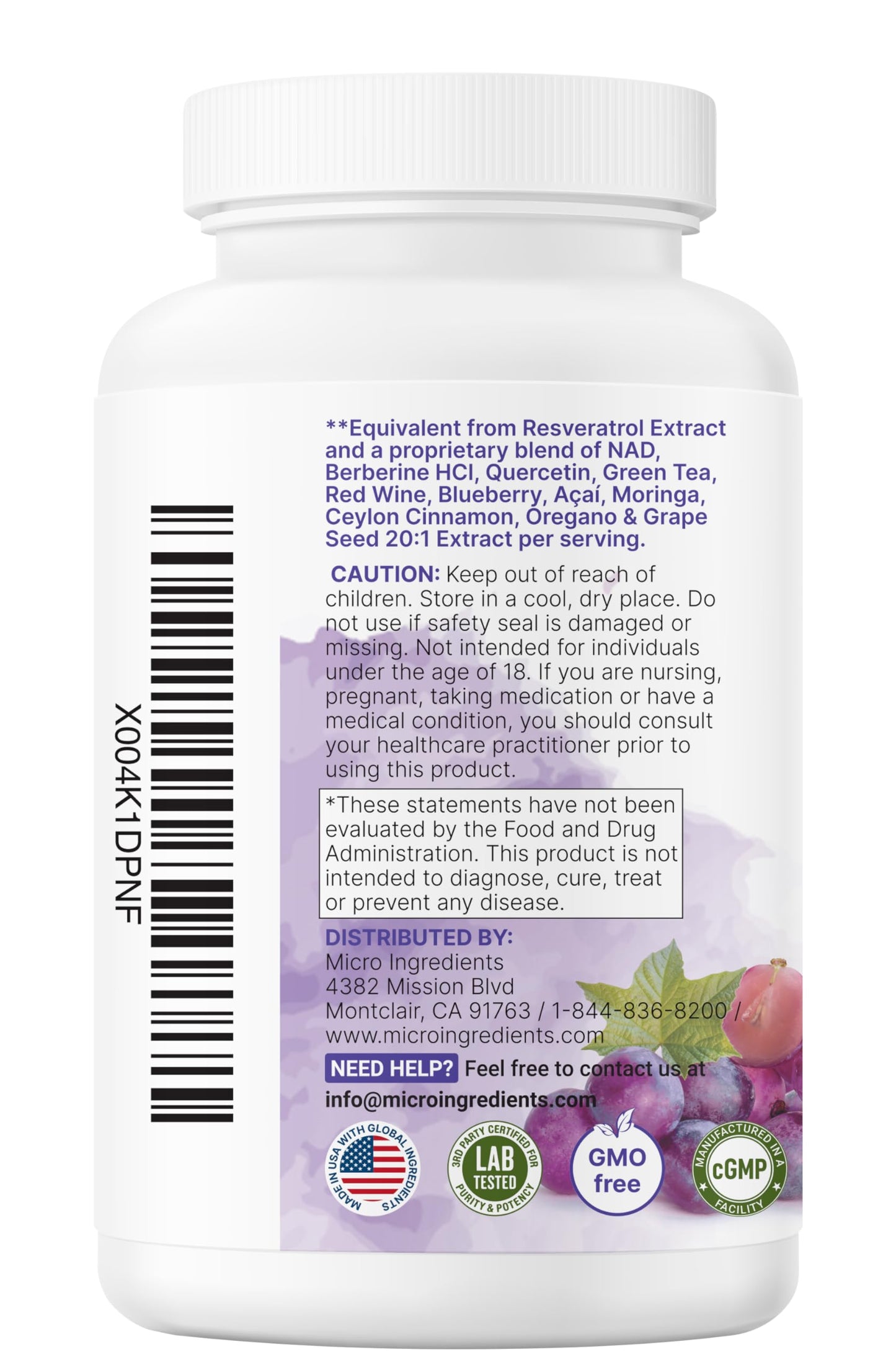 Resveratrol NAD 3,000mg โ 240 Veggie Caps | NMNH 11-in-1 Antioxidant Blend