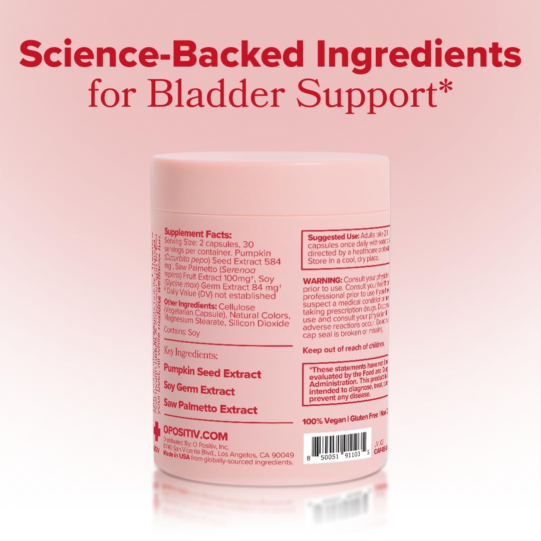 O Positiv URO Bladder Control β Urinary Urgency, Frequency & Leakage | 30 Servings