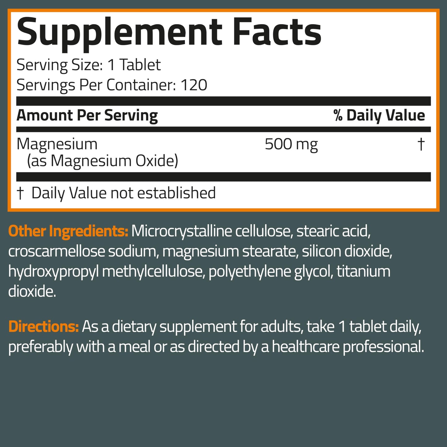 Bronson Magnesium 500 MG โ Supports Bone, Muscle & Nervous System (120 Veg Tablets)