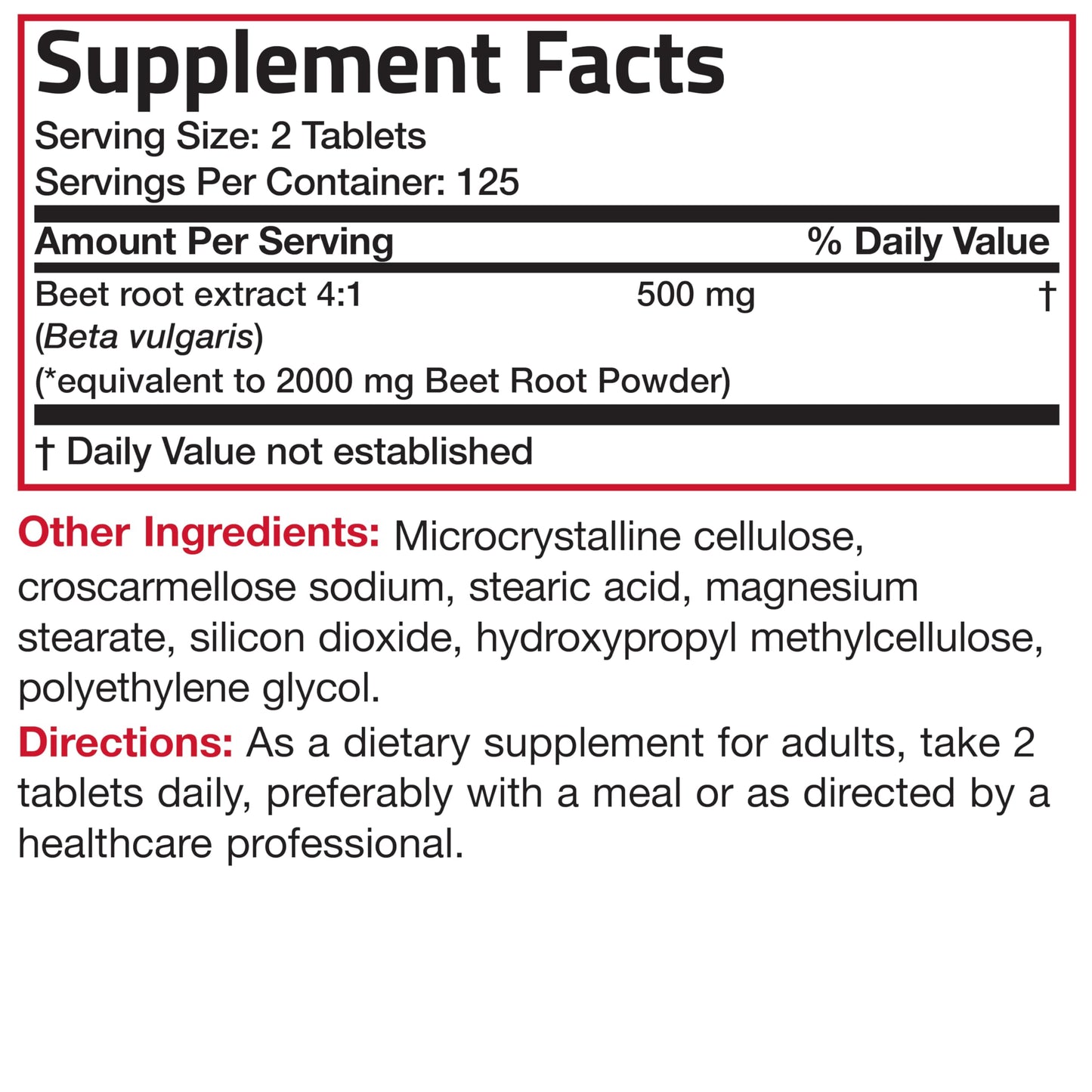 Bronson Beet Root Extra Strength โ Non-GMO, 250 Vegetarian Tablets