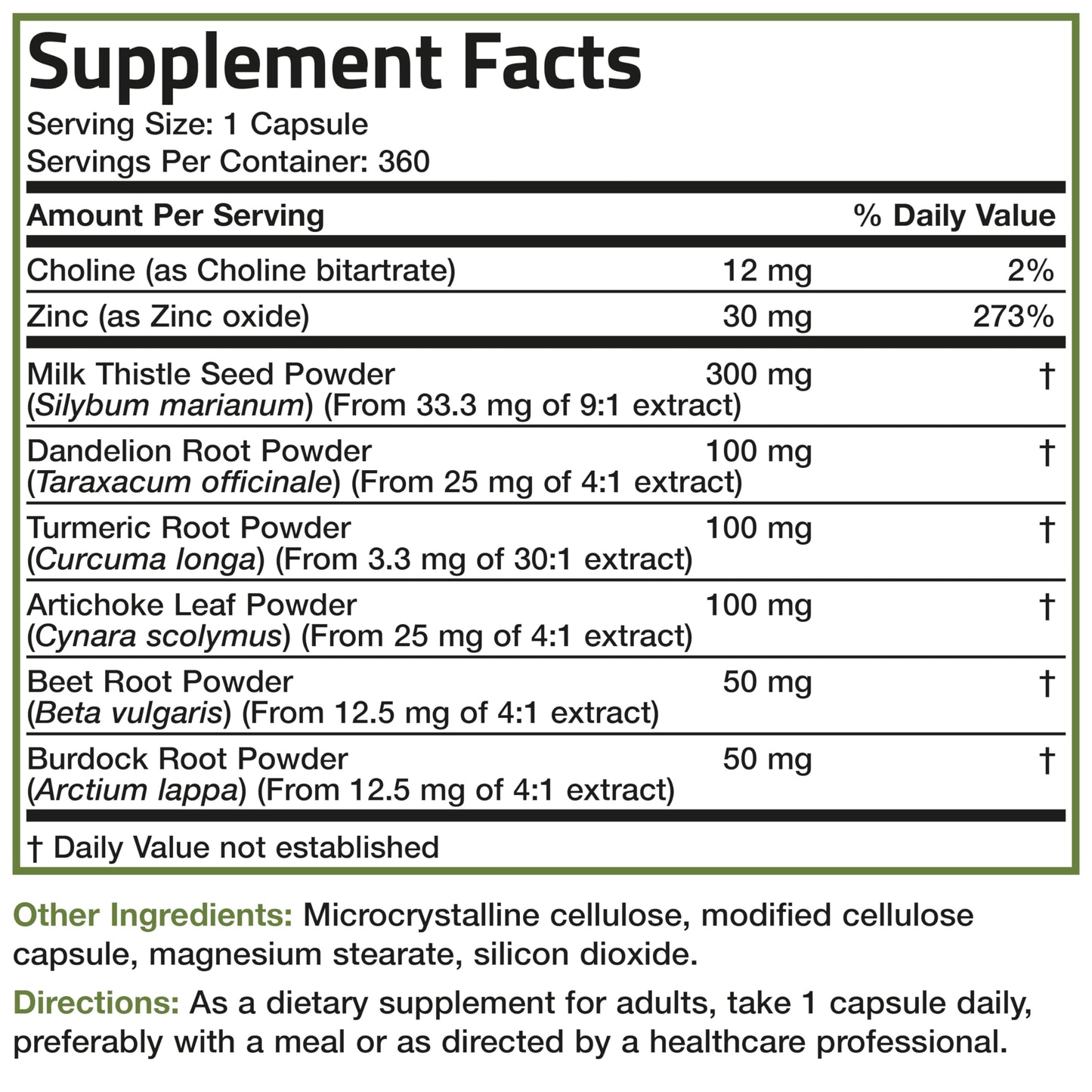 Bronson Liver Detox Advanced Detox & Cleansing Formula | Milk Thistle, Dandelion Root, Turmeric, Artichoke Leaf, 360 Vegetarian Capsules