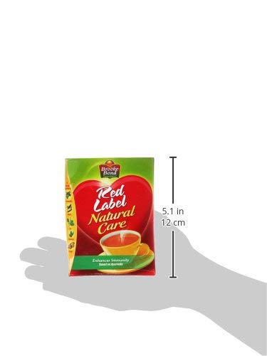 2-Pack Brooke Bond Red Label Natural Care Tea โ 5 Ayurvedic Ingredients, 2 x 250 gm