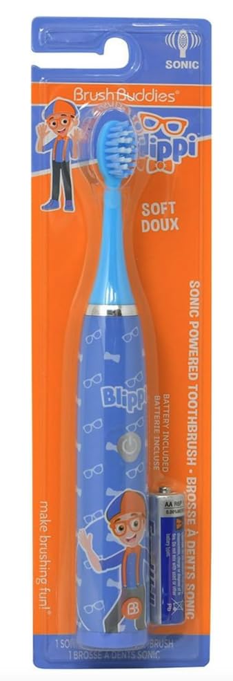 Brush Buddies Blippi Kids Electric Toothbrush โ Battery Powered Sonic Toothbrush