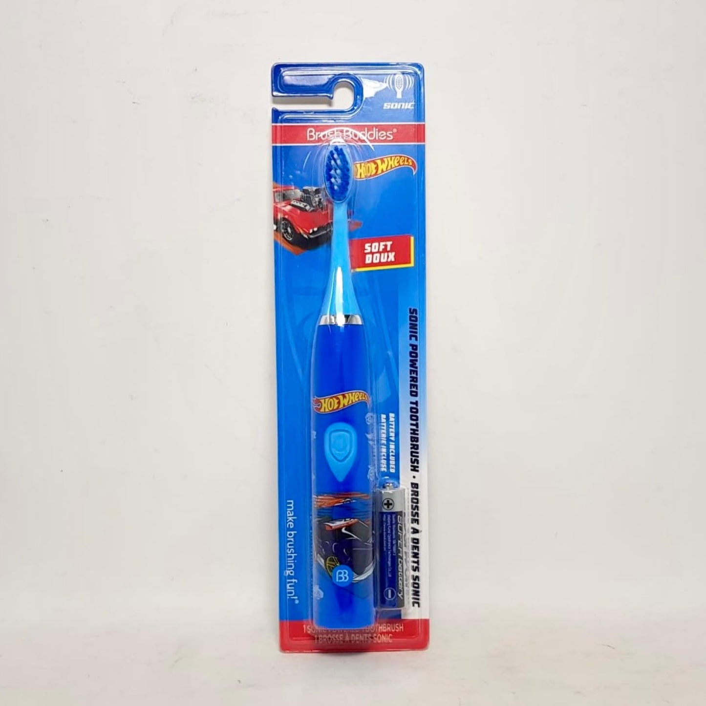 Brush Buddies Hot Wheels Sonic Powered Kids Toothbrush β Blue