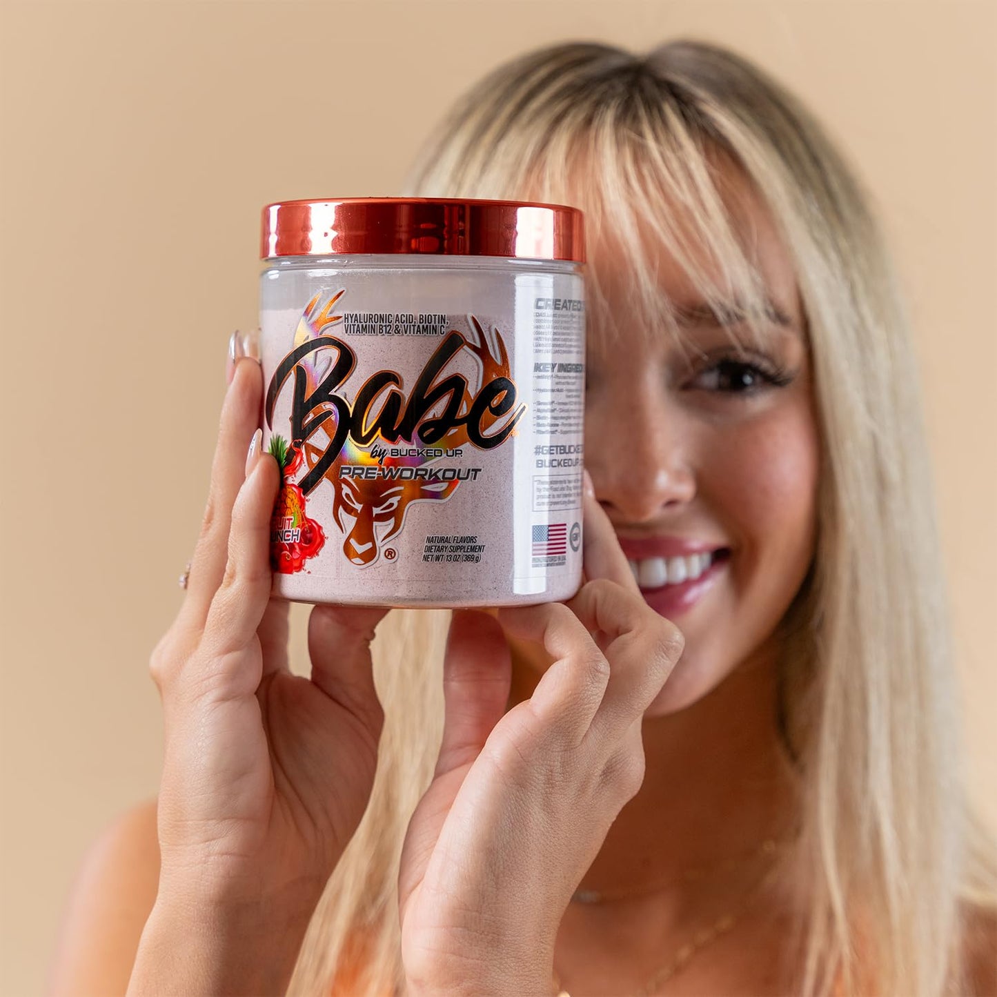 Bucked Up Babe Pre-Workout for Women โ Fruit Punch | 30 Servings | 13 oz