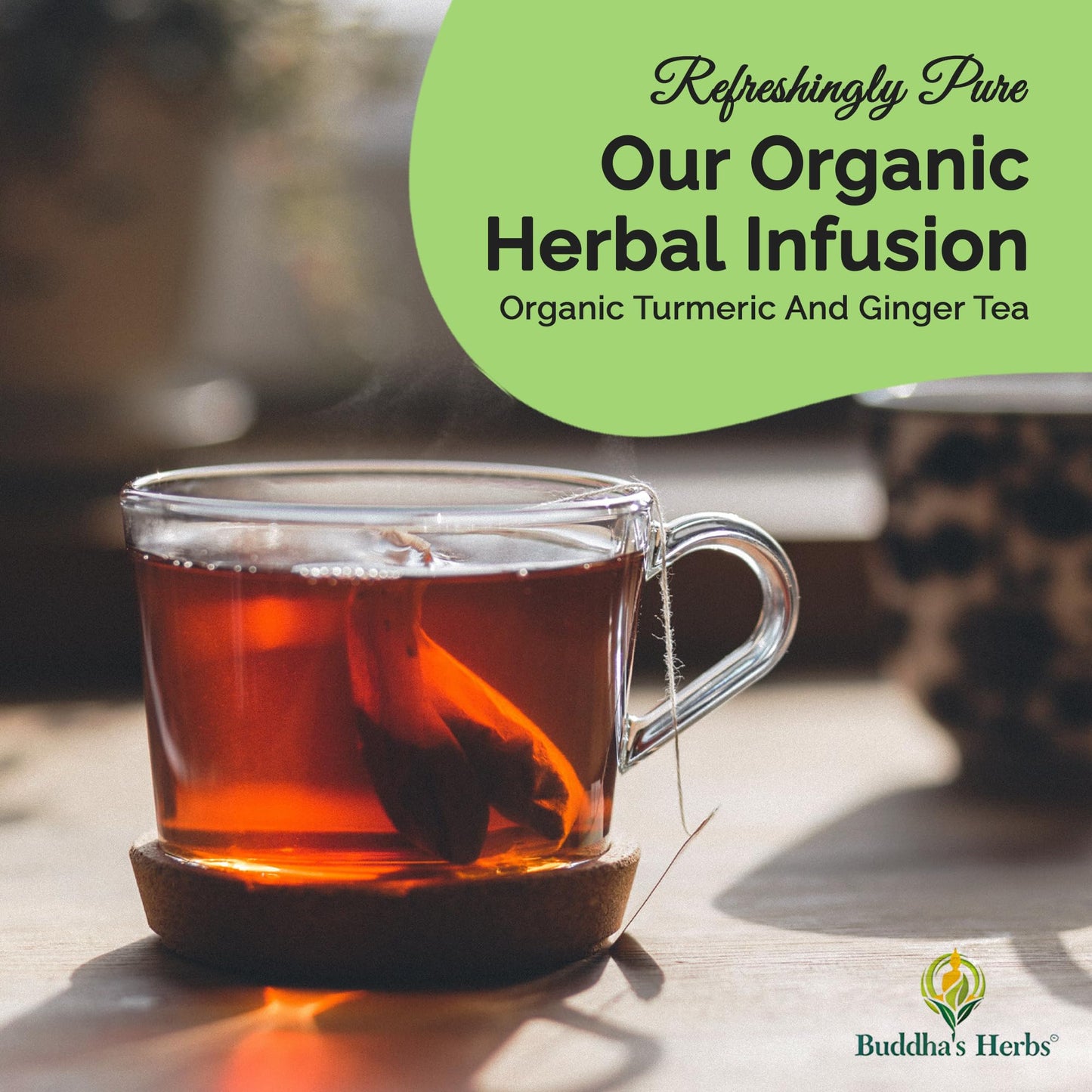 Buddha's Herbs Echinacea Tea โ Immune Support with Zinc, Turmeric & Ginger (2 Pack)