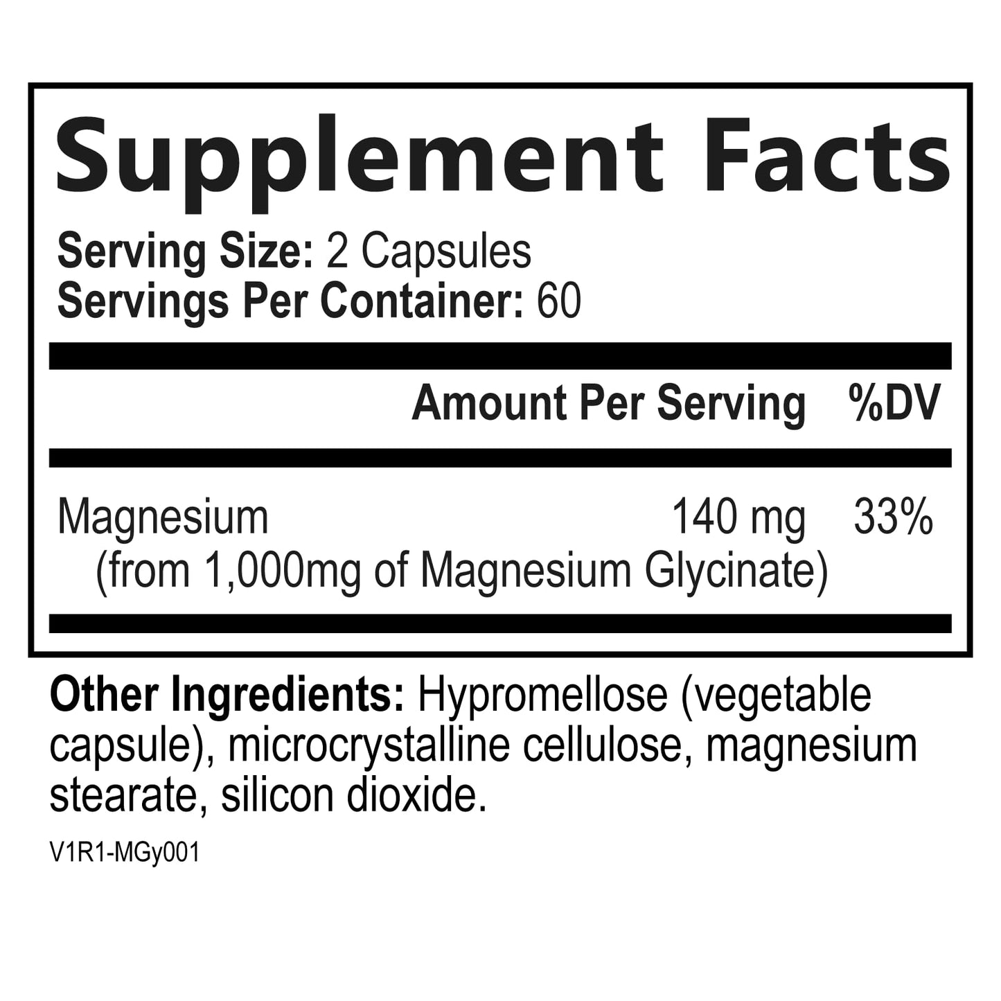 Built By Nature Magnesium Glycinate 1000mg โ High Absorption Magnesium Glycinate โ 100% Chelated, Gentle on Stomach - 120 Capsules
