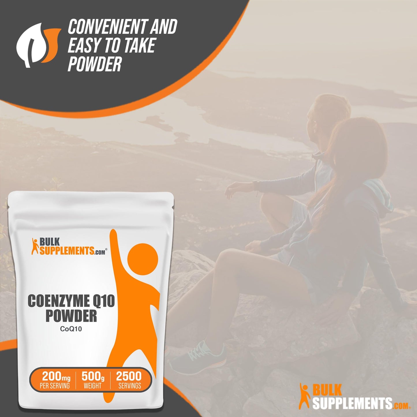BulkSupplements CoQ10 Powder 200 mg โ Gluten Free, 500g | Coenzyme Q10 Supplement