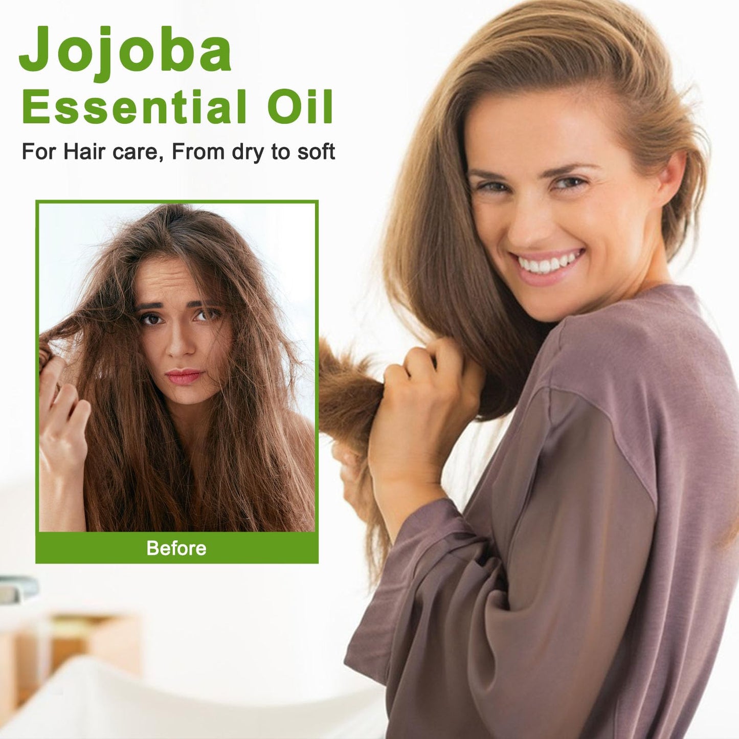 BURIBURI 100% Pure Organic Jojoba Carrier Oil โ 100ml (3.38 fl oz) | Natural Hair & Skin Oil