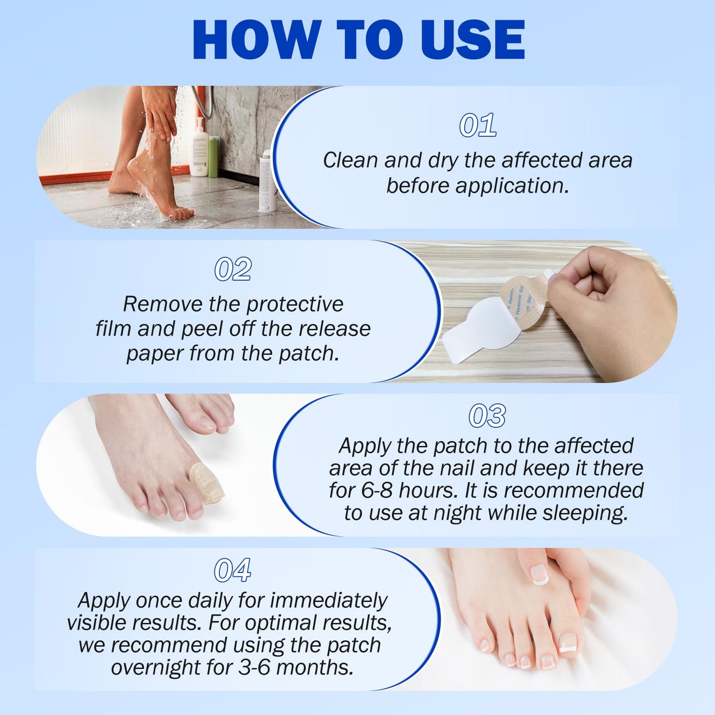 Cacukn Toenail Treatment Extra Strength Patches β 2 Pack (42 Pcs) for Thick, Brittle & Discolored Nails