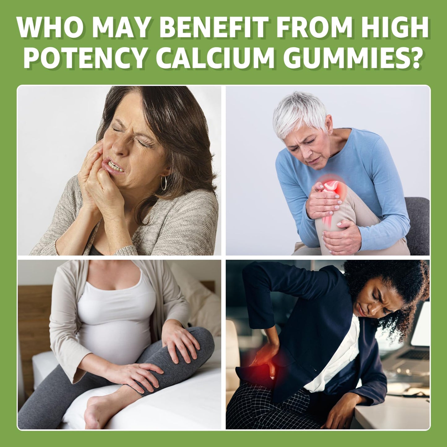 Calcium Citrate Gummies 1200mg with Vitamin D3 & K2 โ Mango, 120 Count, Sugar Free